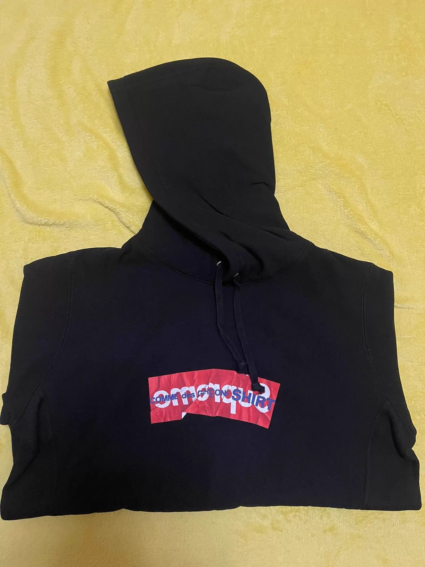 Supreme Supreme CDG Pleated Box Logo Hoodie Black S Size US S / EU 44-46 / 1 - 3 Thumbnail
