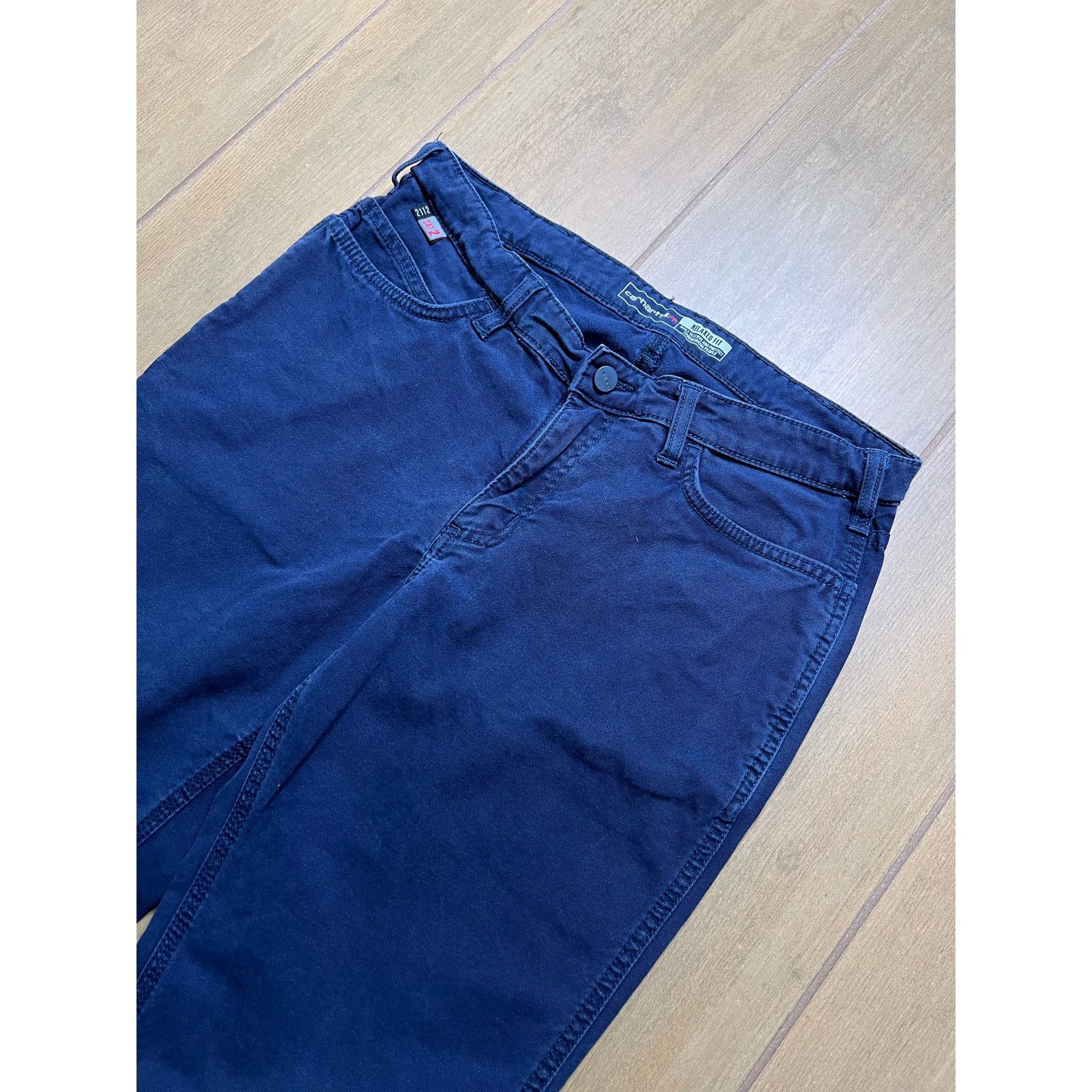 Carhartt Women Carhartt Sz 8 regular Blue Denim 30x29 Y2K utility Size 30" / US 8 / IT 44 - 3 Thumbnail