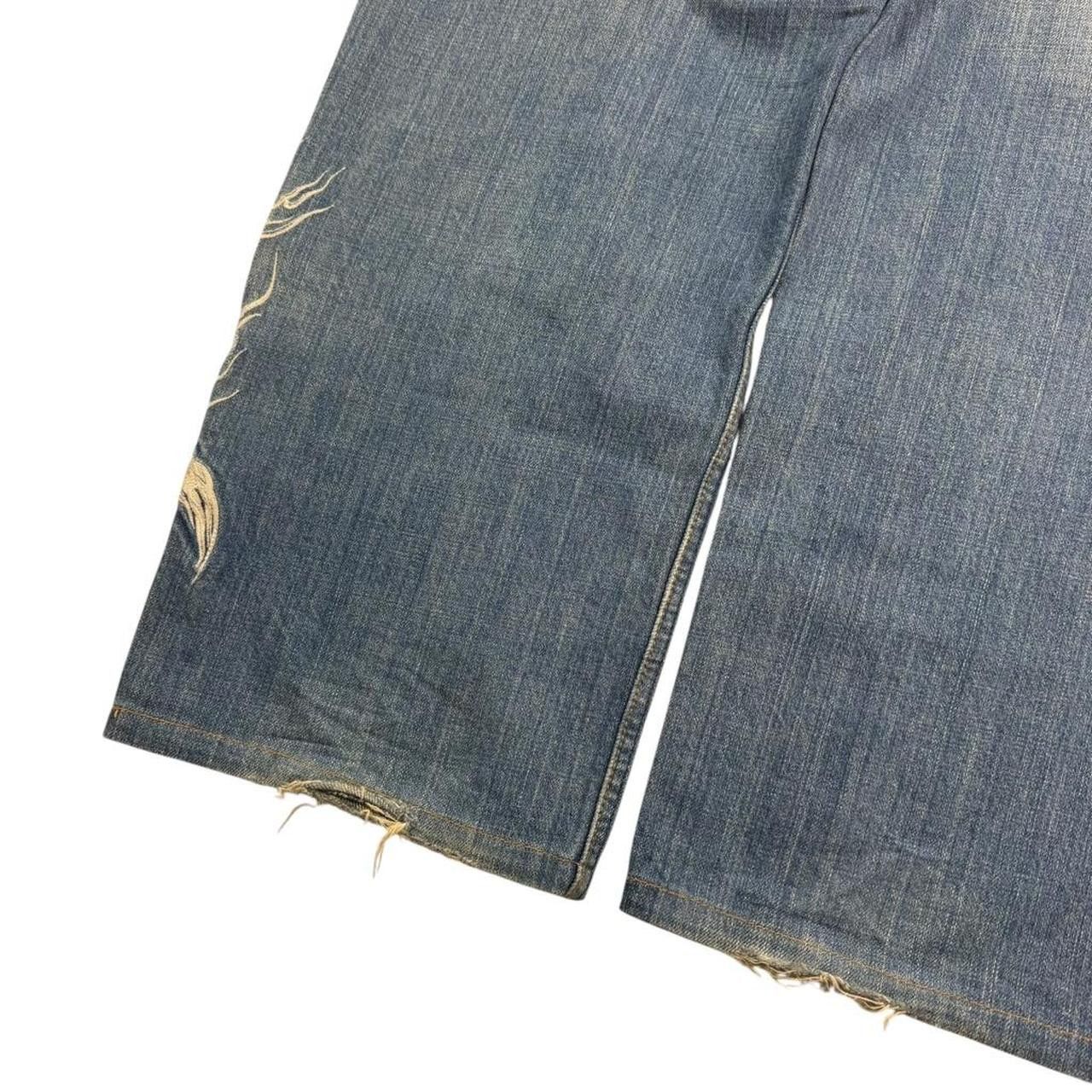 Karakuri Tamashii Karakuri Tamashii Embroidered Koi Japanese Jeans - Waist 35 Size US 35 - 8 Thumbnail