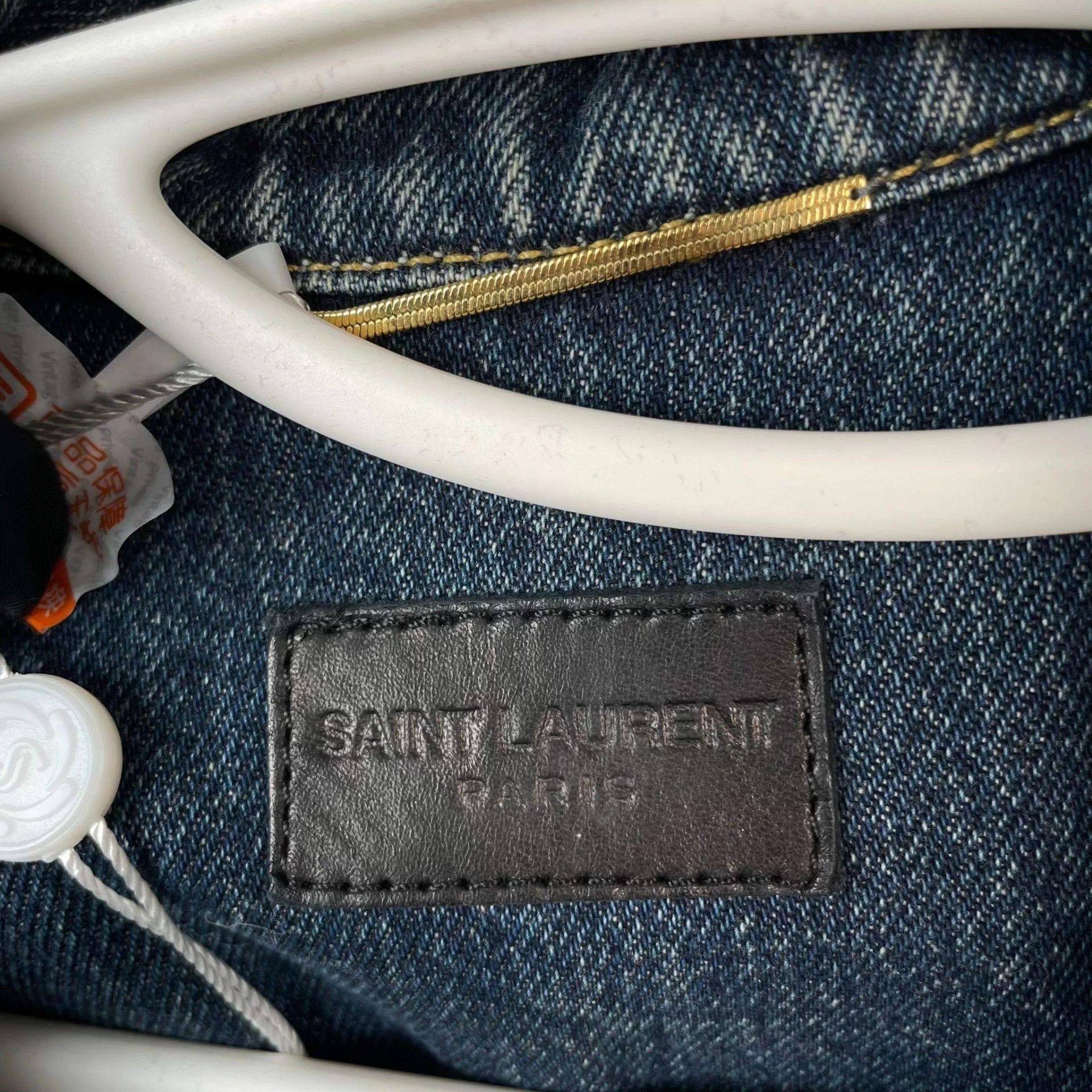 Saint Laurent Paris YSL Denim Jacket Size S / US 4 / IT 40 - 4 Thumbnail