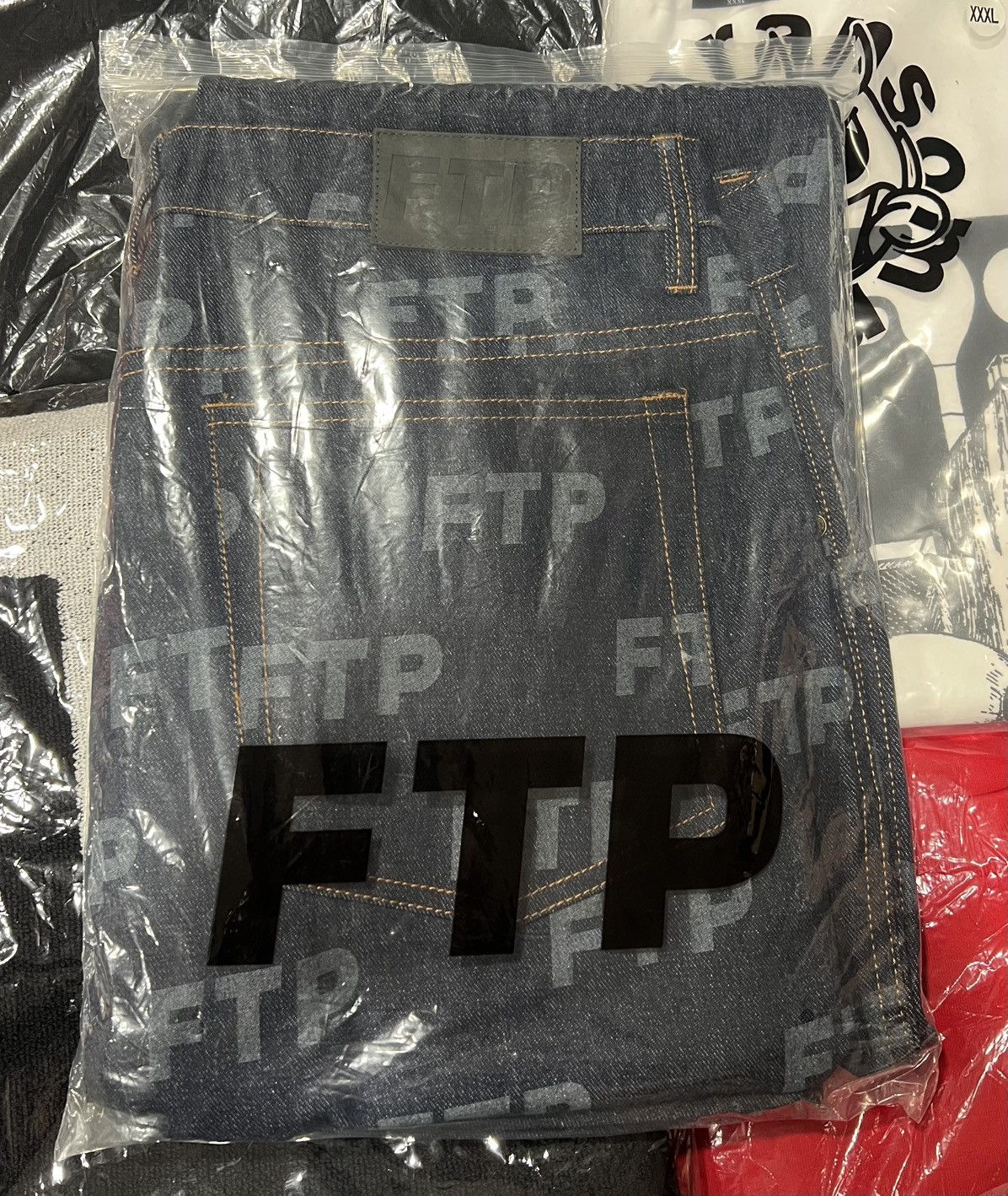 Fuck The Population FTP All Over Logo Denim Jeans Indigo - Fuck the Population Size US 36 / EU 52 - 6 Thumbnail