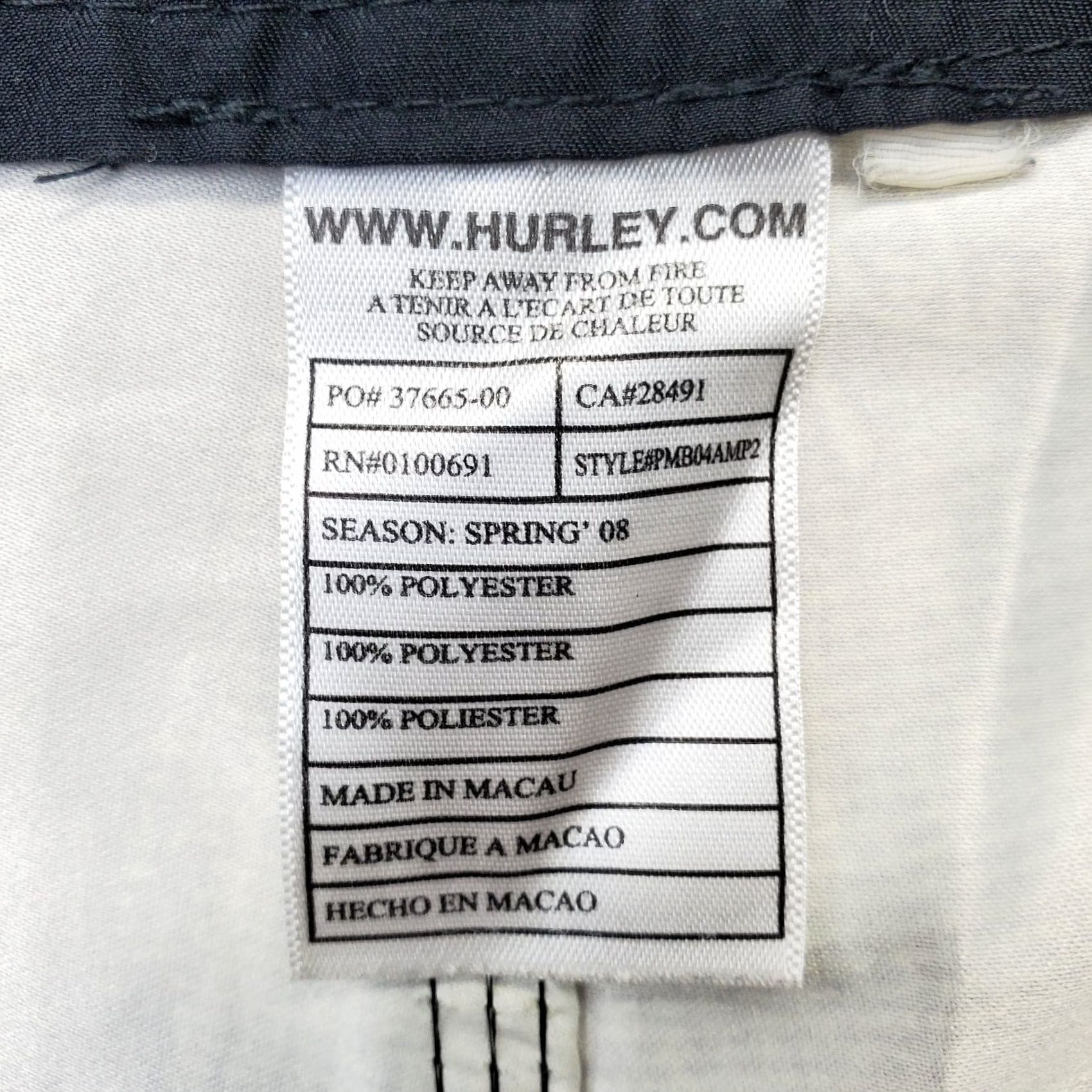 Hurley Hurley Board Shorts Mens XL Geometric Embroidered Logo Drawstring Size US 36 / EU 52 - 7 Thumbnail