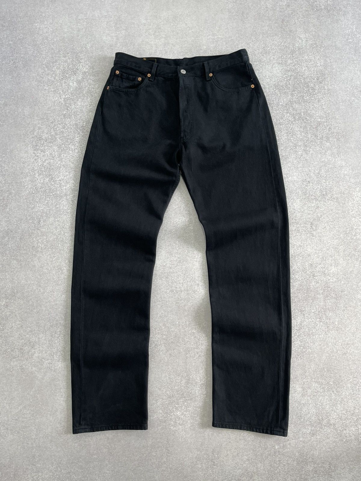 Levi's Vintage Levi's 501 Red Tab Straight Fit Black Denim Jeans Size US 36 / EU 52 - 1 Thumbnail