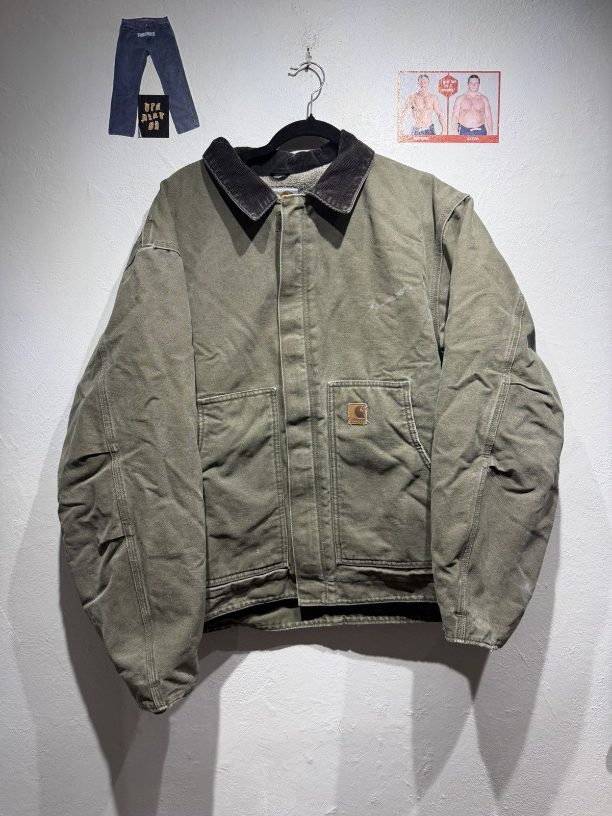 Carhartt Y2k Carhartt pine green sherpa jacket Size US XL / EU 56 / 4 - 1 Thumbnail
