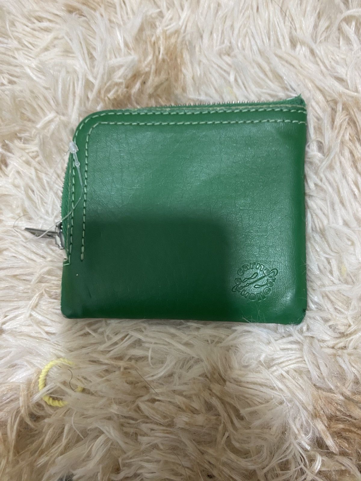 Carne Bollente Carne Bollente Green Leather Zip Wallet / Coin Pouch “ Size ONE SIZE - 2 Thumbnail