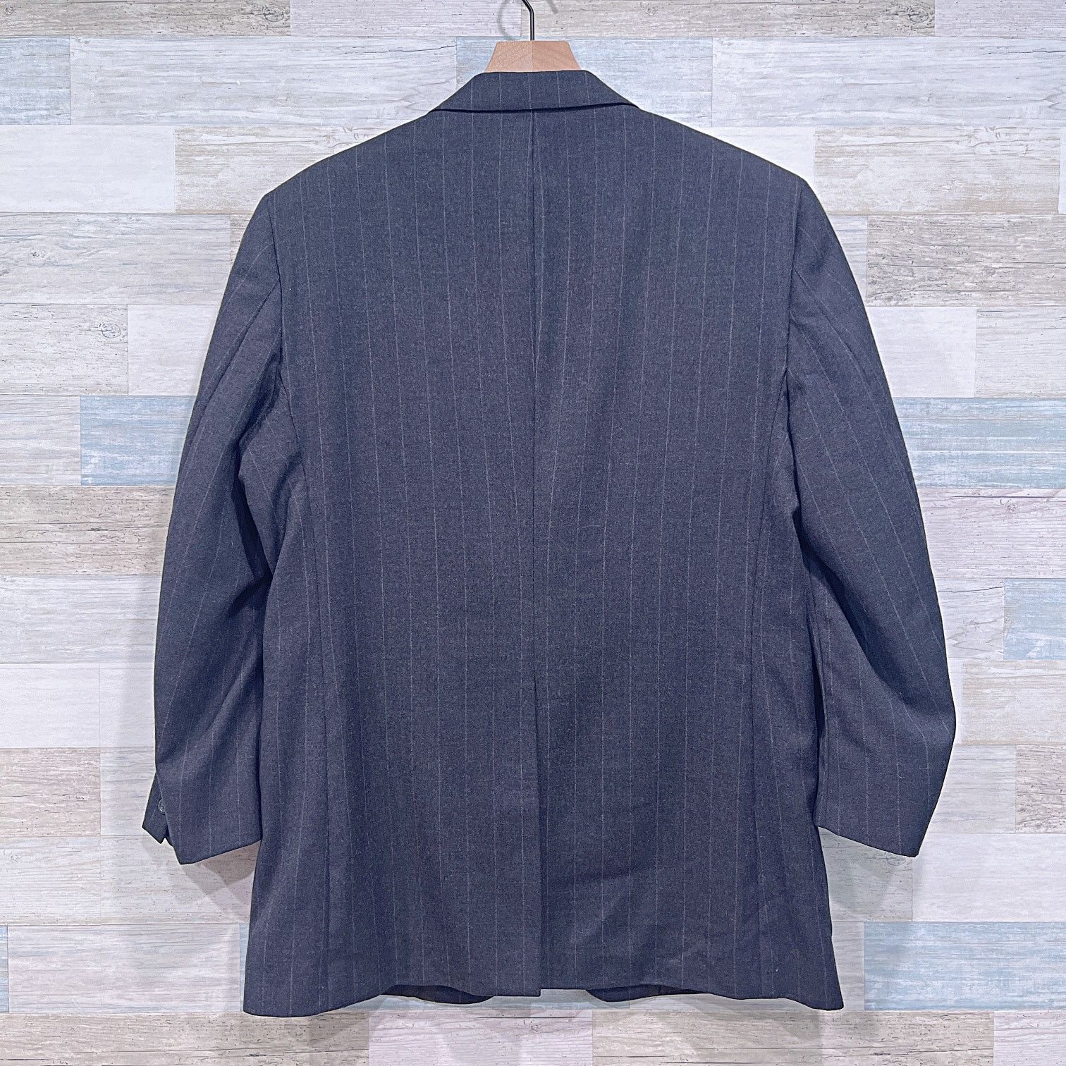 Jos. A. Bank Jos A Bank Flannel Striped Suit Gray Vintage USA Made 42L 36 Size 42L - 6 Thumbnail