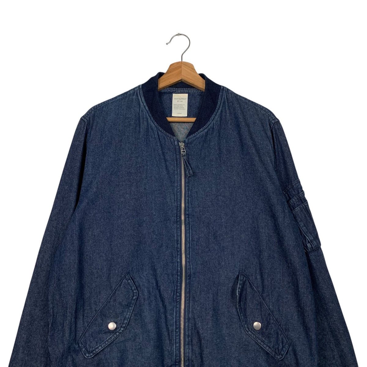 Japanese Brand BACK NUMBER Denim Bomber Jacket Jean Jacket #2192-C97 Size US L / EU 52-54 / 3 - 2 Thumbnail