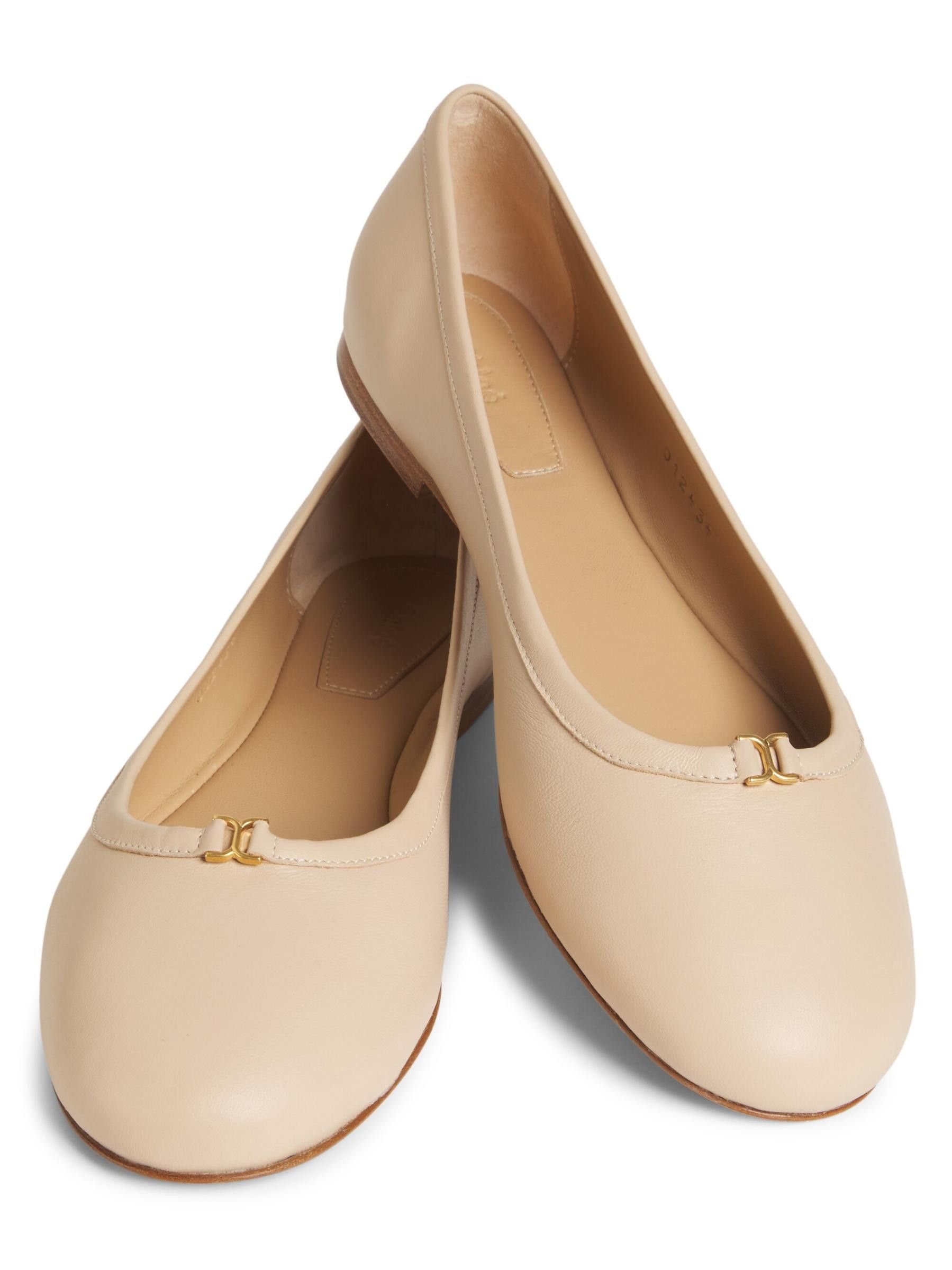 Chloe oc11z0525 Marcie Leather Ballet Flats in Beige Size US 11 / IT 41 - 6 Thumbnail