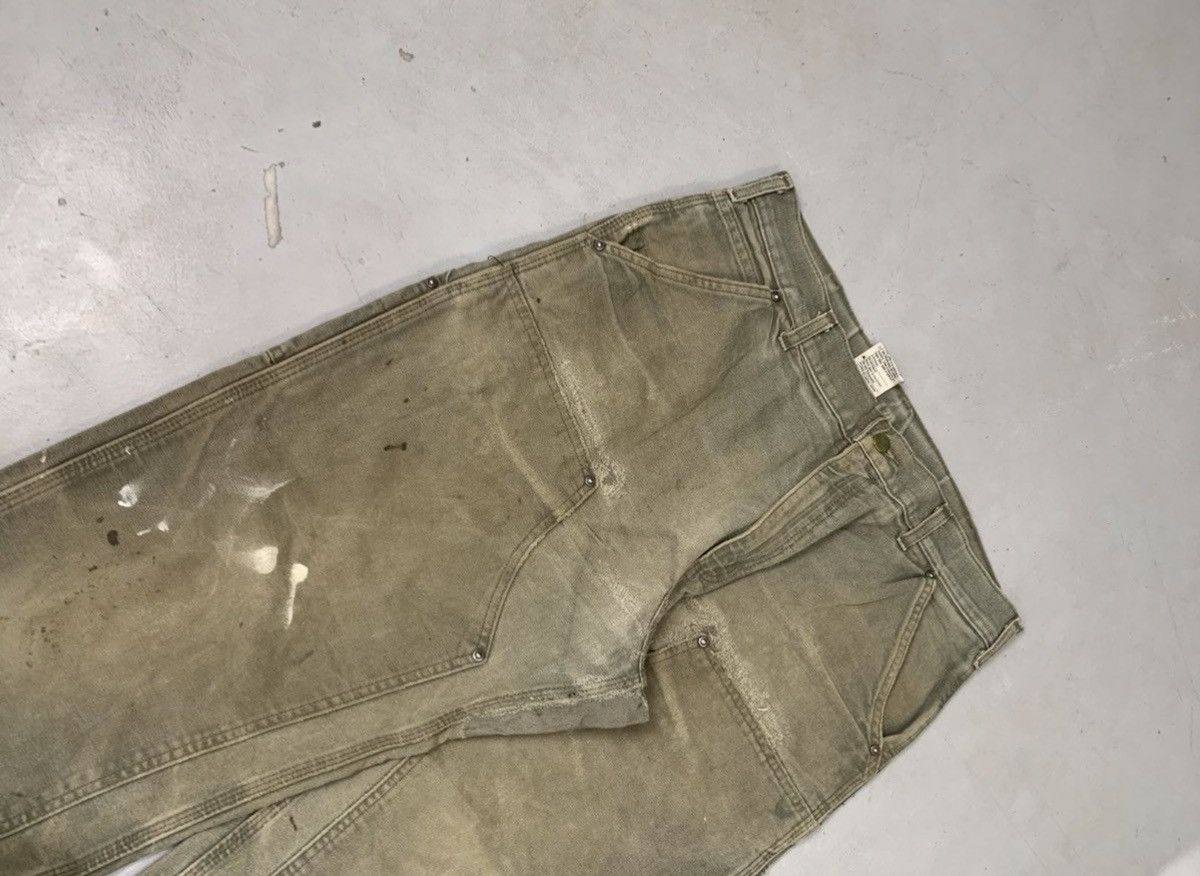 Vintage carhartt b136 moss double knee denim