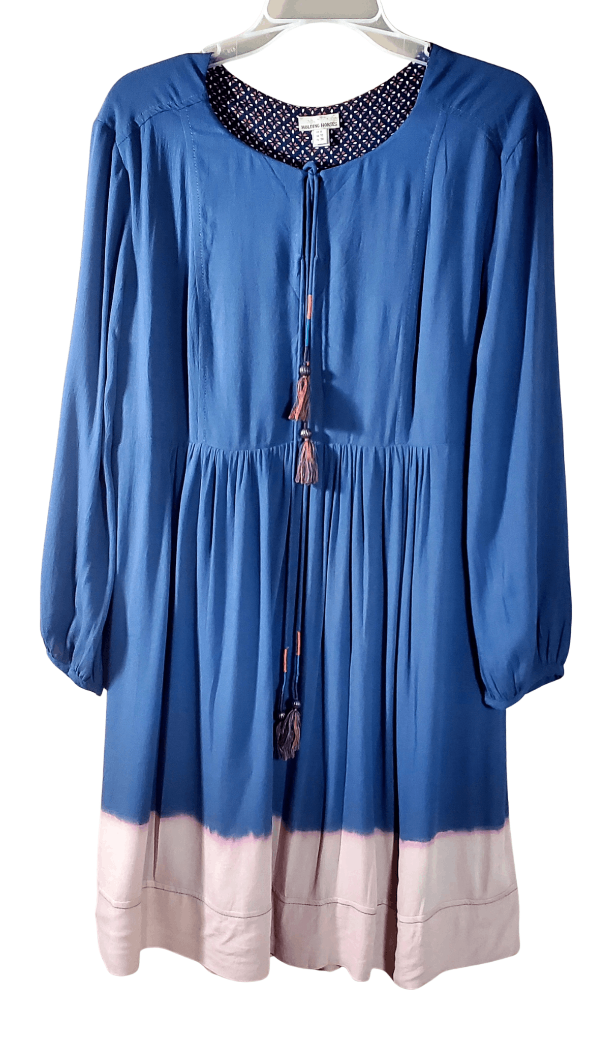 Anthropologie Holding Horses Ombre Blue Pink Dip Dye Mini Dress Sz Small Size S / US 4 / IT 40 - 10 Thumbnail