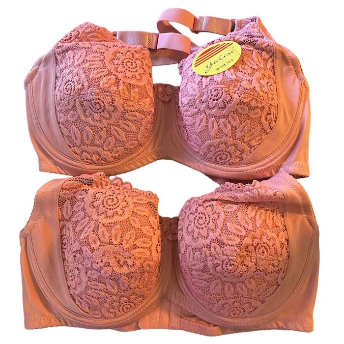 Other Yalisi Plus Size 2 Pink Lace Underwire Bras Size 40E NEW