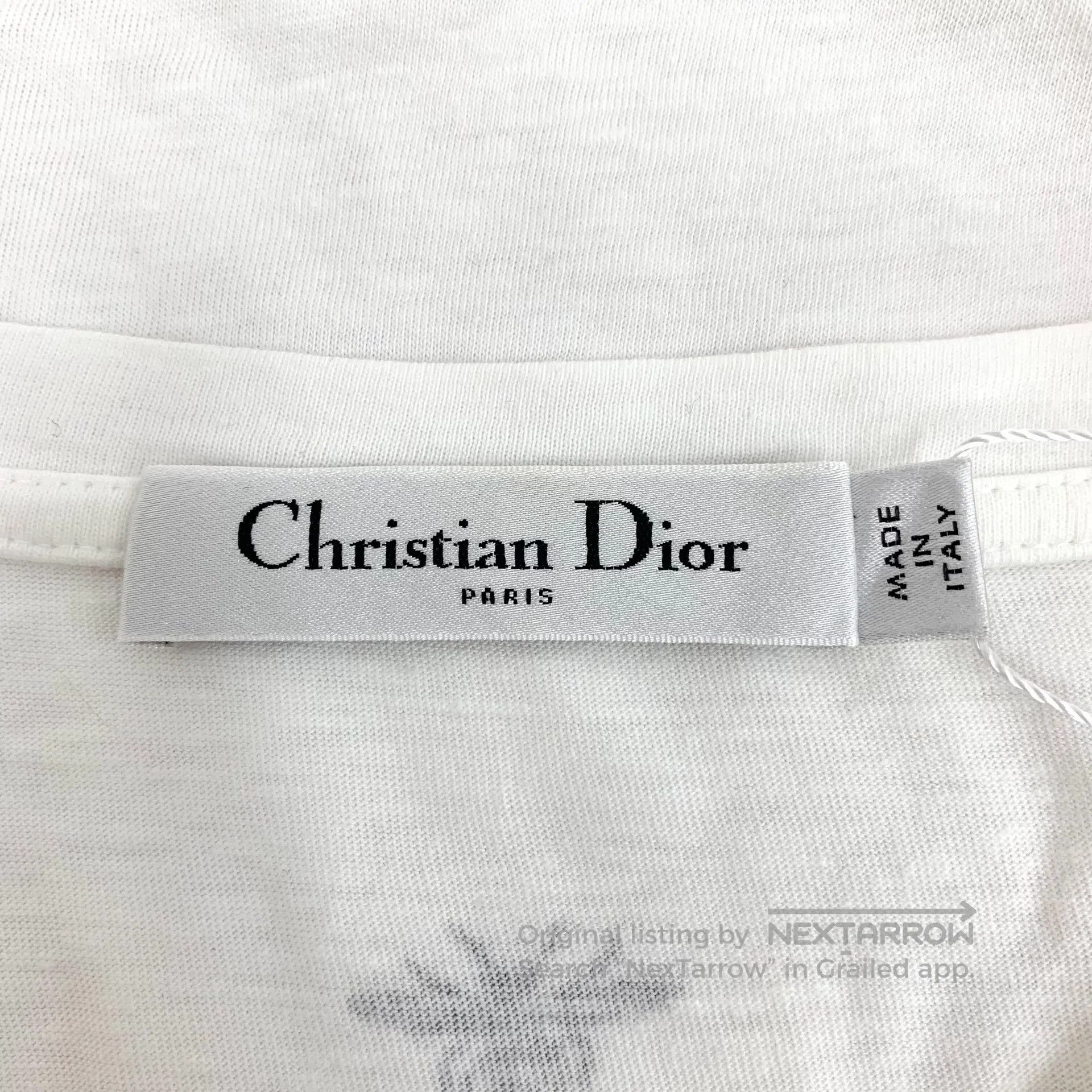 Dior Dior White rabbit floral print cotton crewneck short sleev Size M / US 6-8 / IT 42-44 - 5 Thumbnail