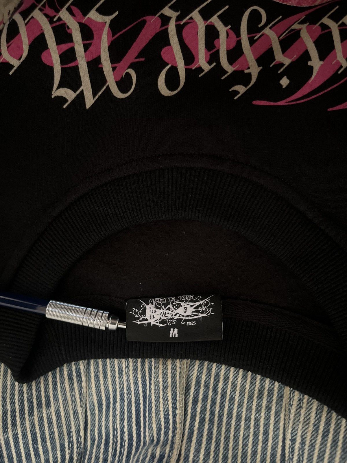 Drain Gang × Sad Boys 1of1Bladee Martyr Tour Rhinestone Crewneck (UPSIDE DOWN TAG) Size US M / EU 48-50 / 2 - 6 Thumbnail