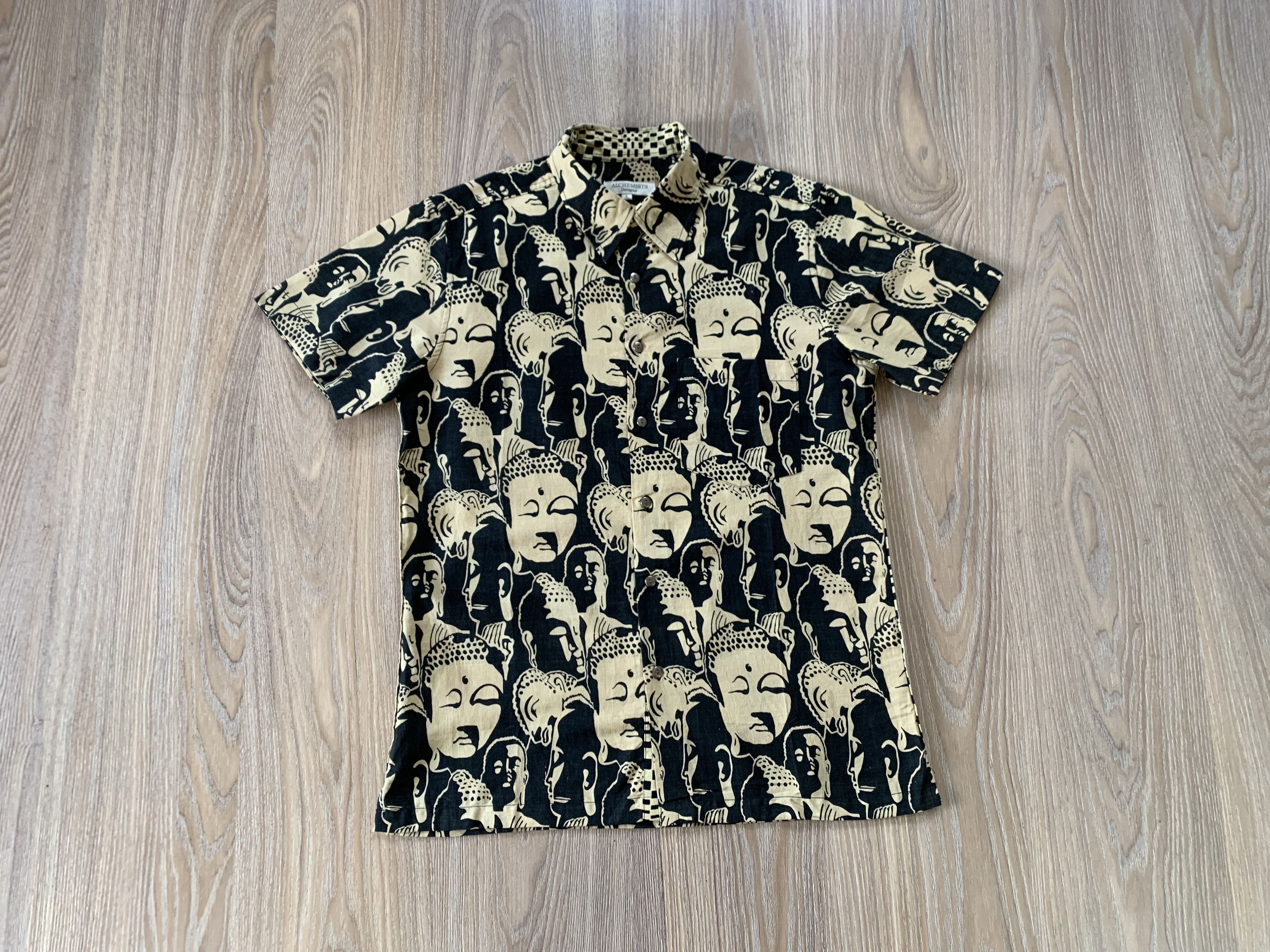 Other Alchemists Buddha Monogramm Cotton Printed Hawaiian Shirt Size US S / EU 44-46 / 1 - 2 Thumbnail