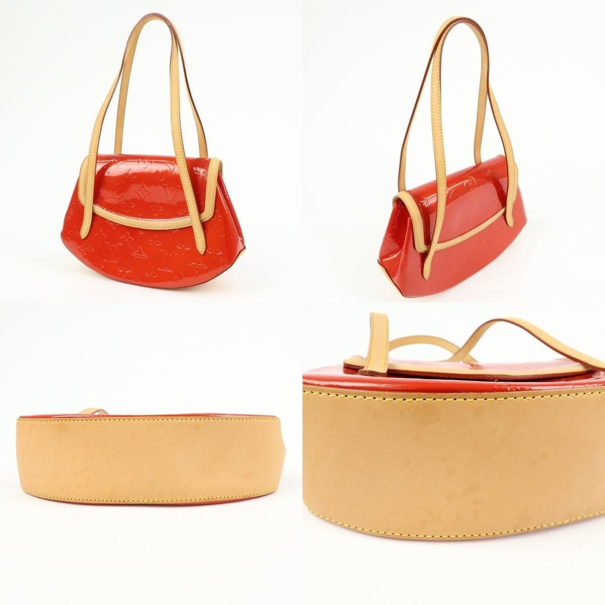 Louis Vuitton Louis Vuitton Monogram Vernis Biscayne Bay PM Red Size ONE SIZE - 3 Thumbnail