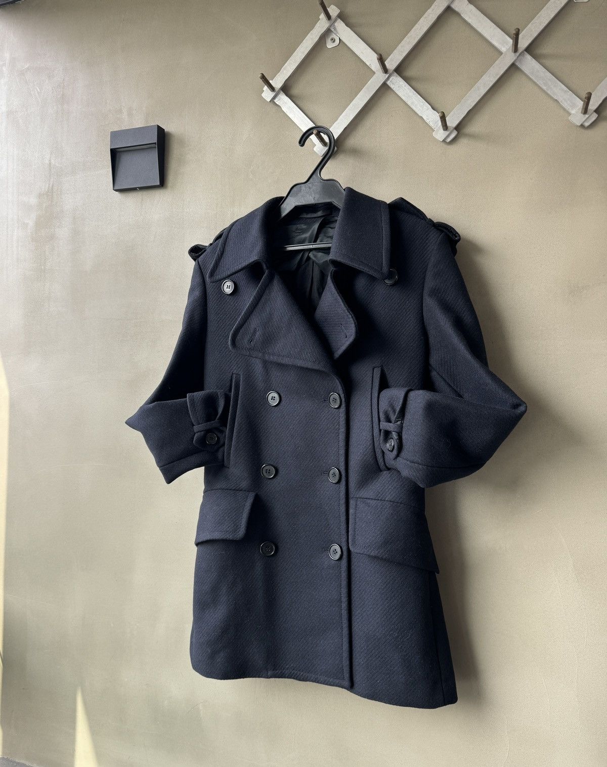 Maison Margiela Early Martin Margiela Artisanal Wool Cashmere Peacoat Jacket Size XS / US 0-2 / IT 36-38 - 16 Thumbnail