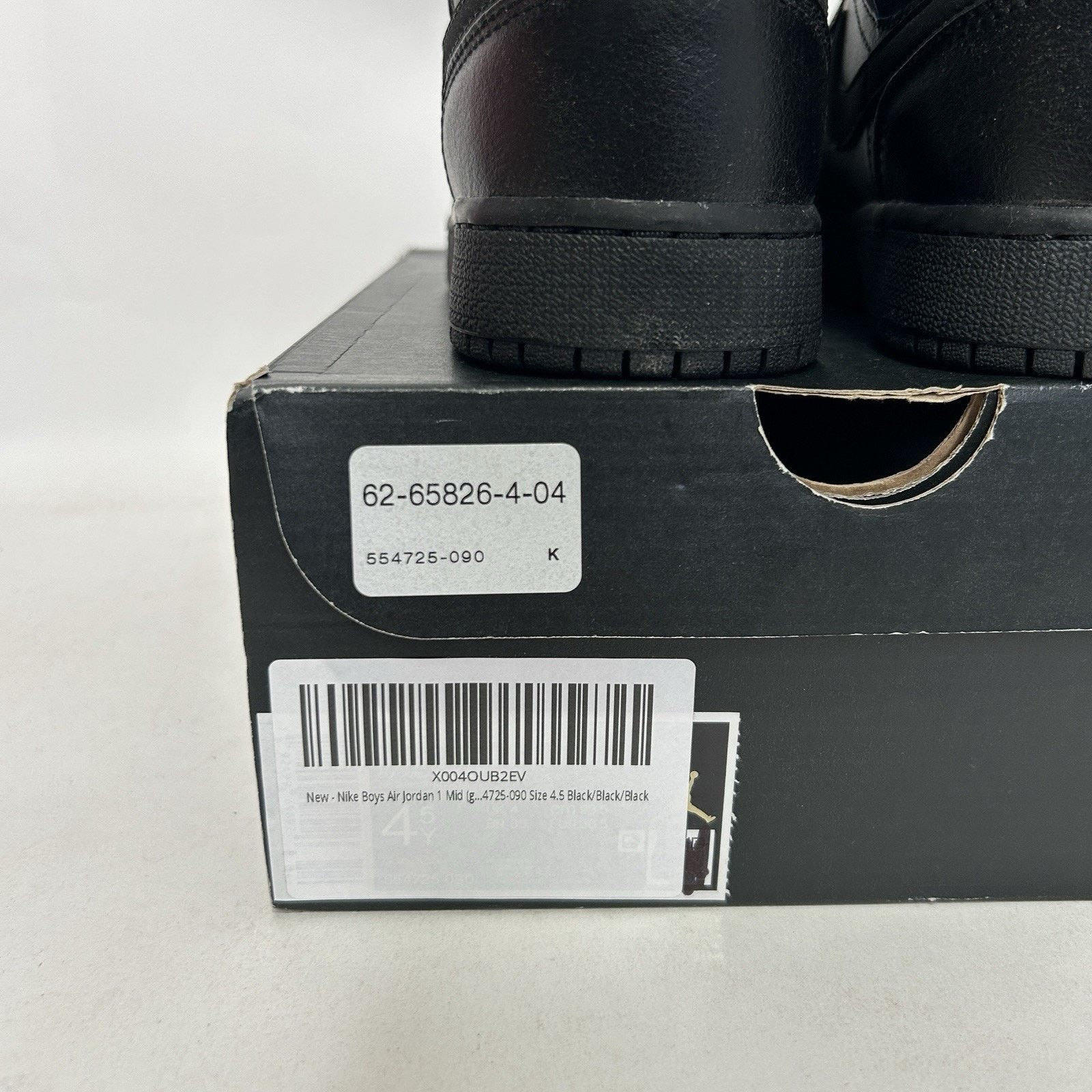 Jordan Brand Nike Air Jordan 1 Mid GS “Deep Black Nubuck Swoosh” Size US 6 / IT 36 - 5 Thumbnail