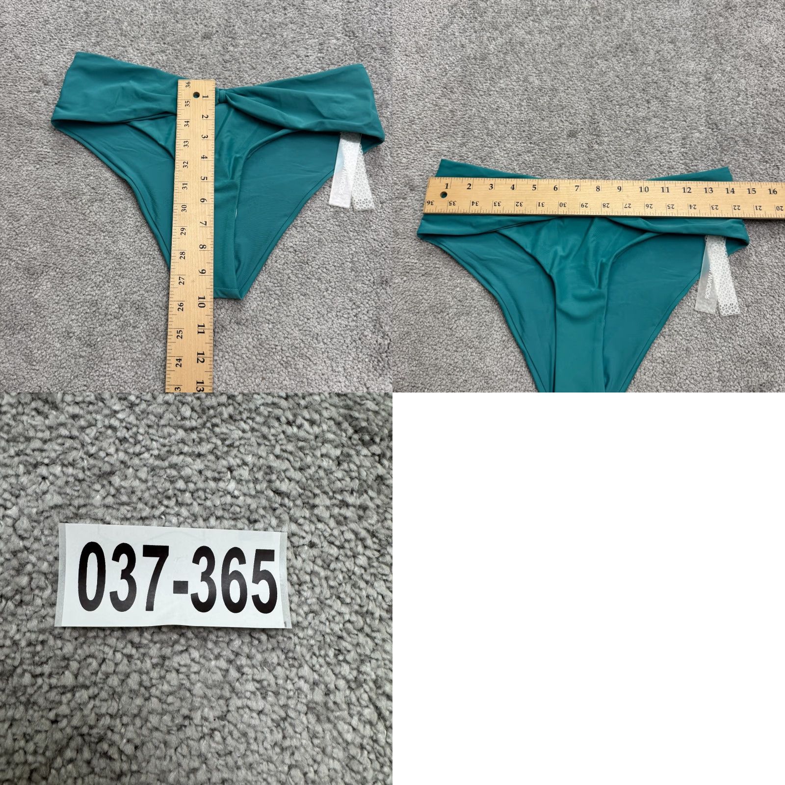 Vintage Windsor Bikini Bottom Women Medium Teal Blue Knotted Front NWT Swimwear Devon Windsor Amari Bottom M Womens Beach Classic Size 32" / US 10 / IT 46 - 8 Thumbnail