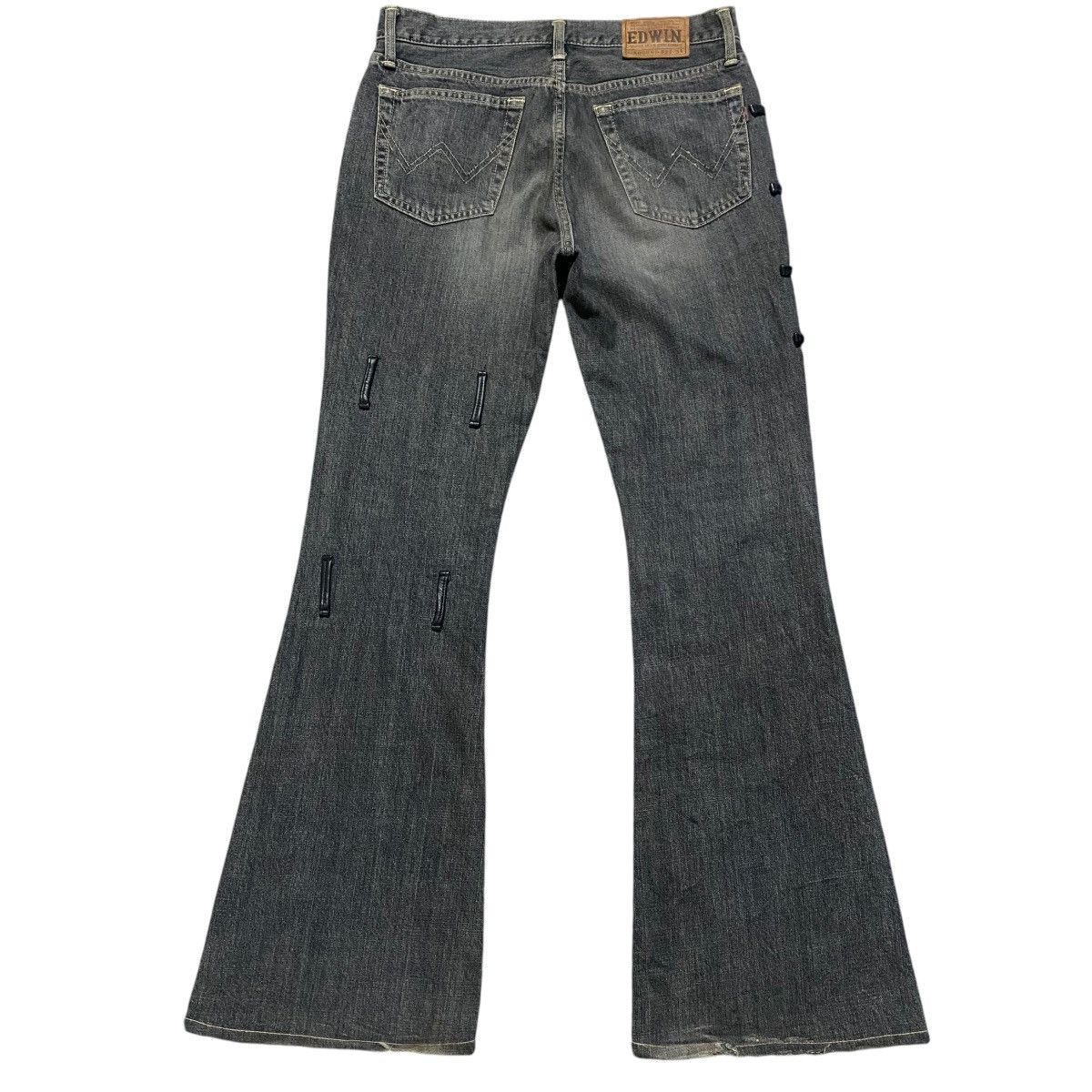 Edwin Vintage Edwin 800sx Black Denim Super Flare Jeans Size US 32 / EU 48 - 2 Thumbnail