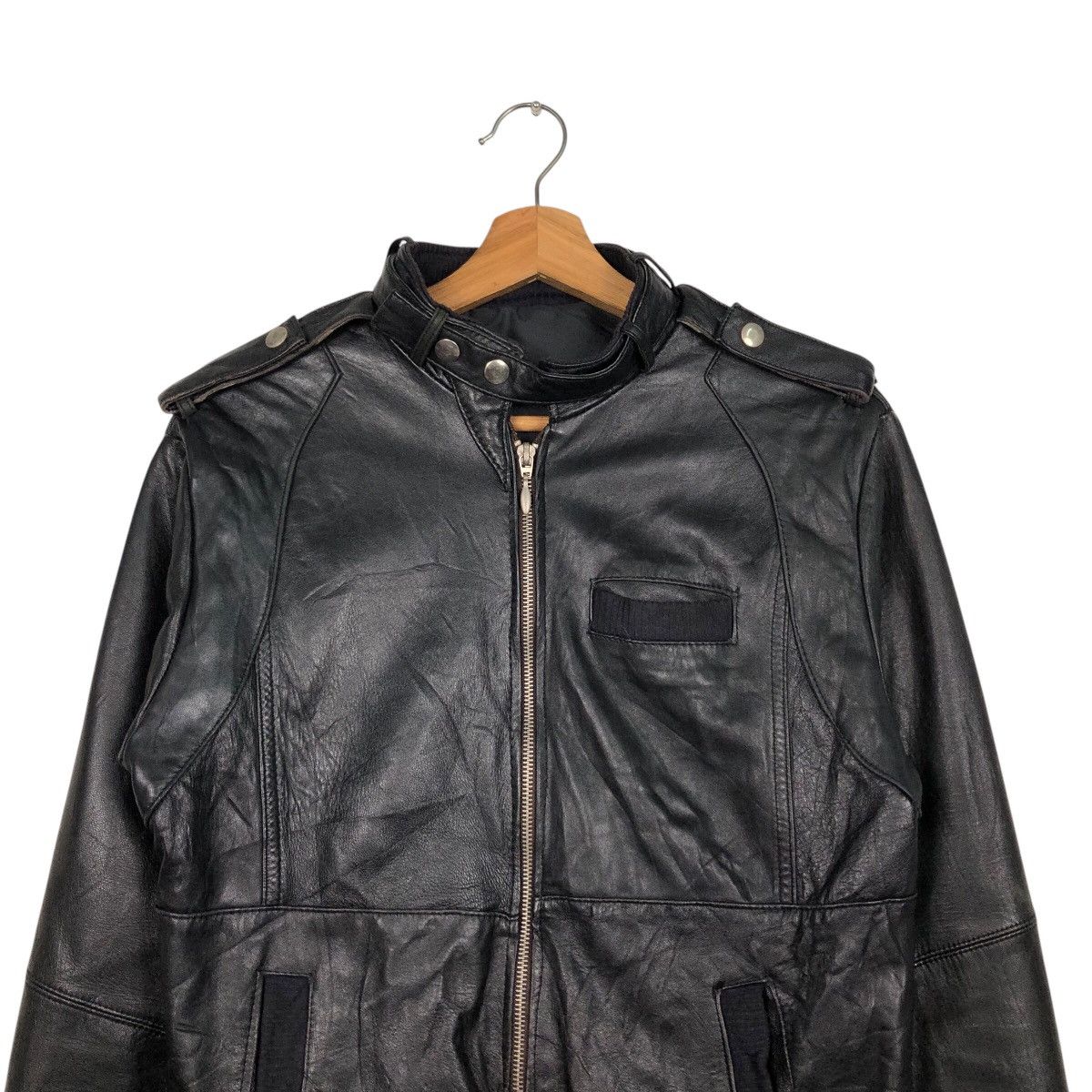 Japanese Brand 📌Vintage Genuine Leather Jacket Unknown Brand Issey Miyake Size US M / EU 48-50 / 2 - 4 Thumbnail