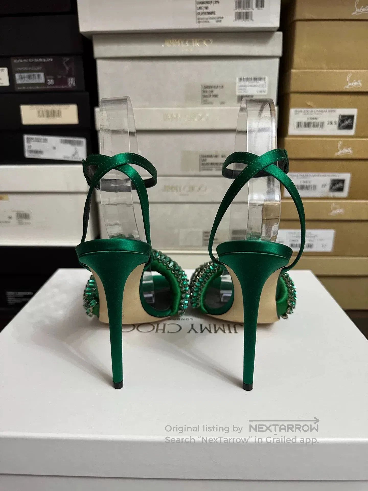Other Marco de Vincenzo Emerald High-Heel Sandals. Size US 6.5 / IT 36.5 - 5 Thumbnail