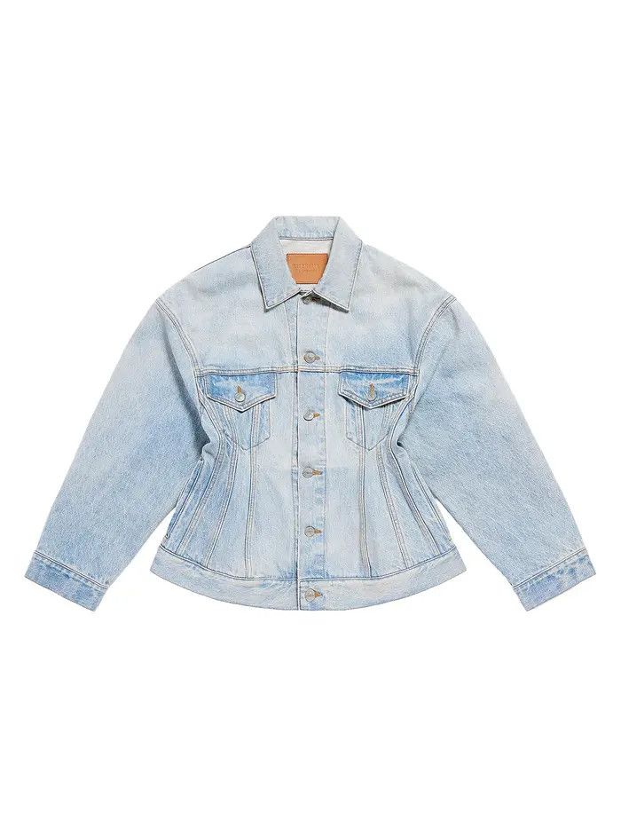 Balenciaga o1s1wg110126 Dup / Hourglass Jacket in Light Blue Size M / US 6-8 / IT 42-44 - 1 Thumbnail