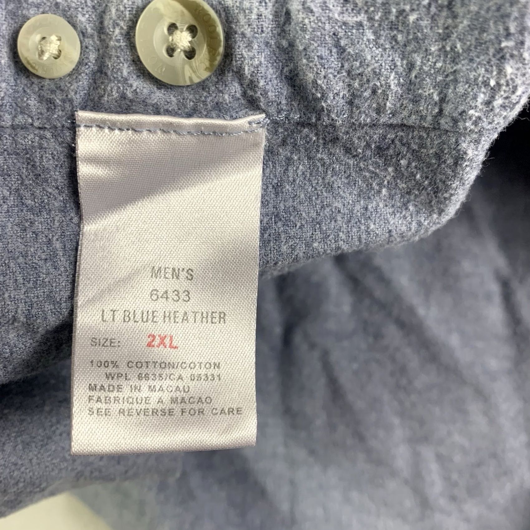 Vintage VINTAGE Woolrich Shirt Men 2XL Blue 100% Cotton Button-Up Casual Outdoor Modern Size US XXL / EU 58 / 5 - 7 Thumbnail