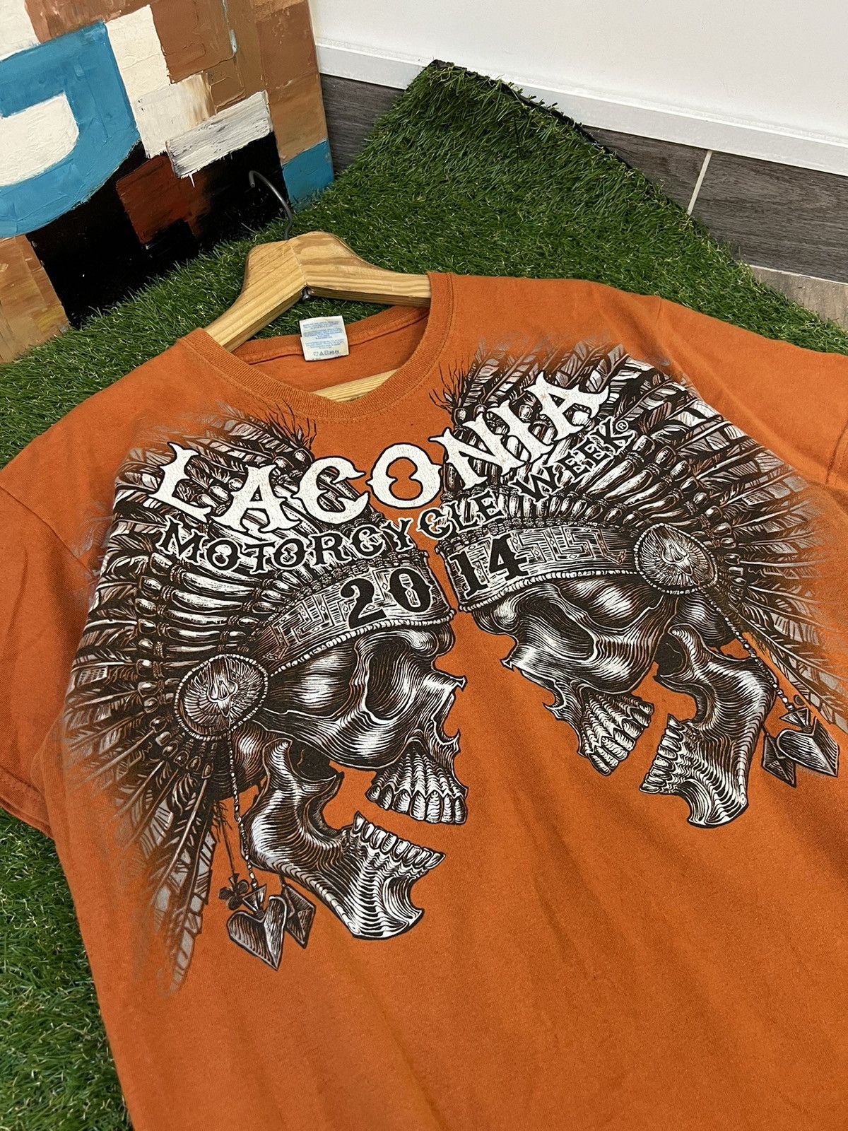 Vintage Crazy Y2K Opium Affliction Style Konflict Cross Goth T Shirt Size US L / EU 52-54 / 3 - 2 Thumbnail