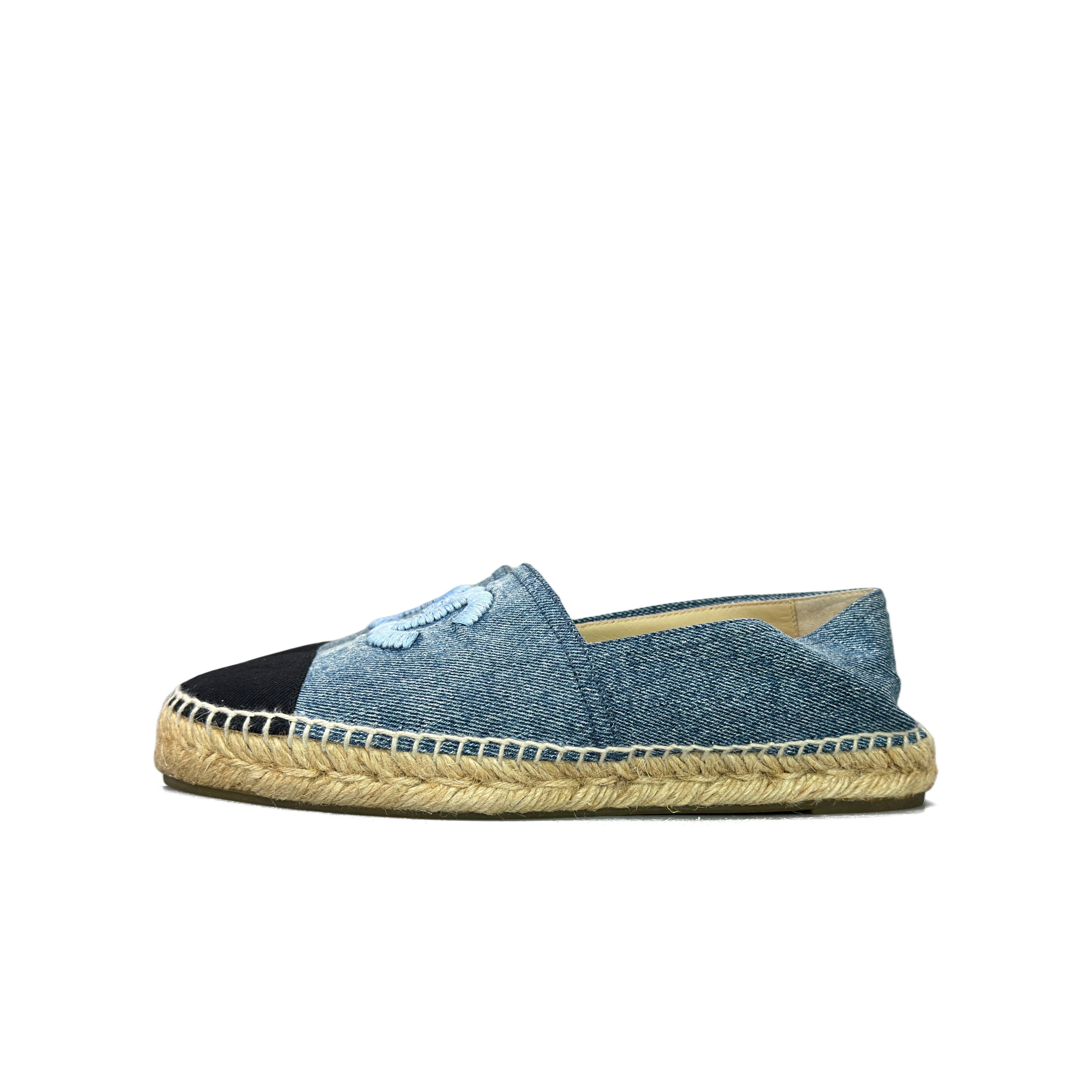 Chanel Chanel Denim CC Logo Espadrilles Size 39 Size US 9 / IT 39 - 1 Thumbnail