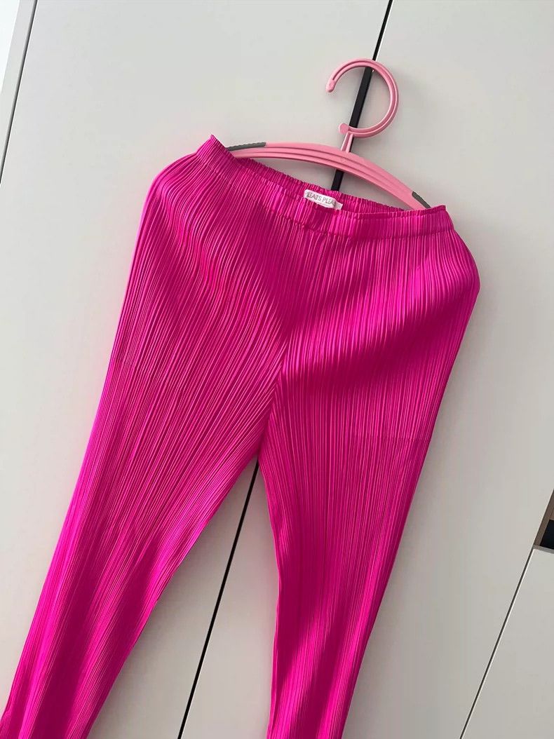 Issey Miyake issey miyake size:5 Pink straight-leg pants 2505-Nextarrow Size 42" / US 20 - 2 Thumbnail