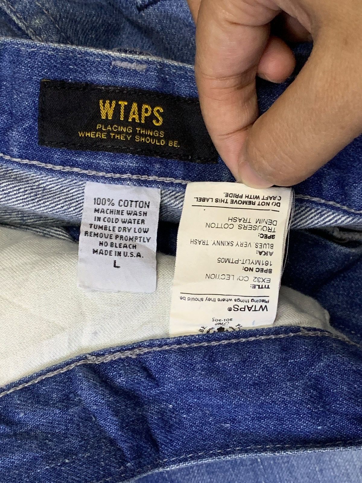 Wtaps Vintage USA Wtaps Faded Wash Patch Distressed Jeans Size US 32 / EU 48 - 11 Thumbnail