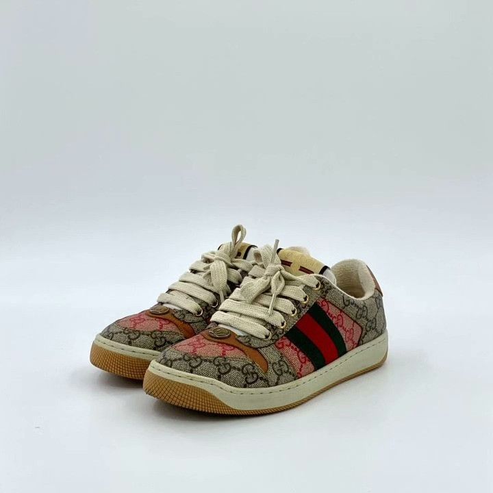 Gucci Gucci Screener Logo Sneakers Size US 4.5 / IT 34.5 - 1 Thumbnail