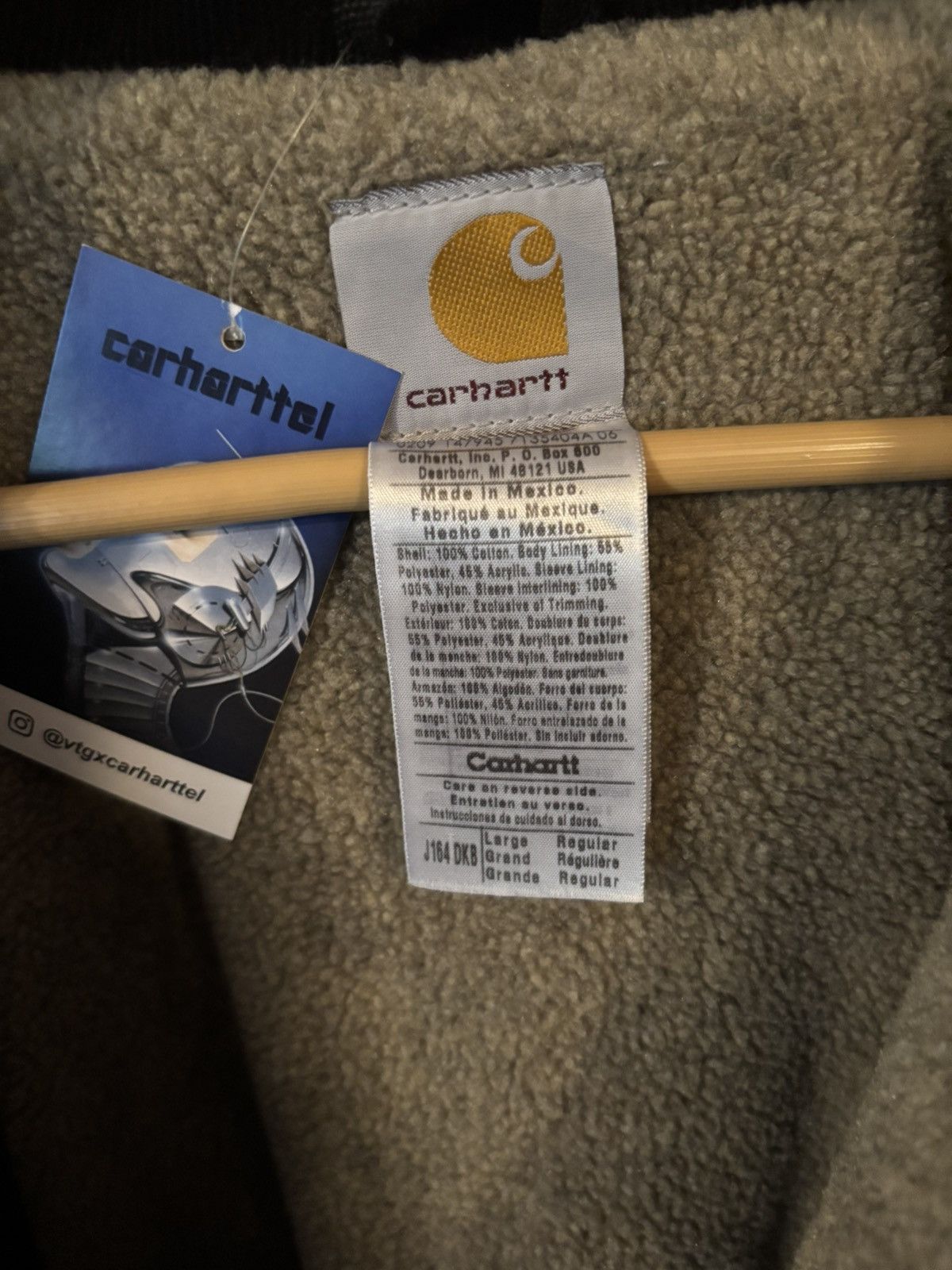 Carhartt Dark Brown Sherpa-Lined Carhartt Artic Jacket Brown Carhartt Size US L / EU 52-54 / 3 - 3 Thumbnail
