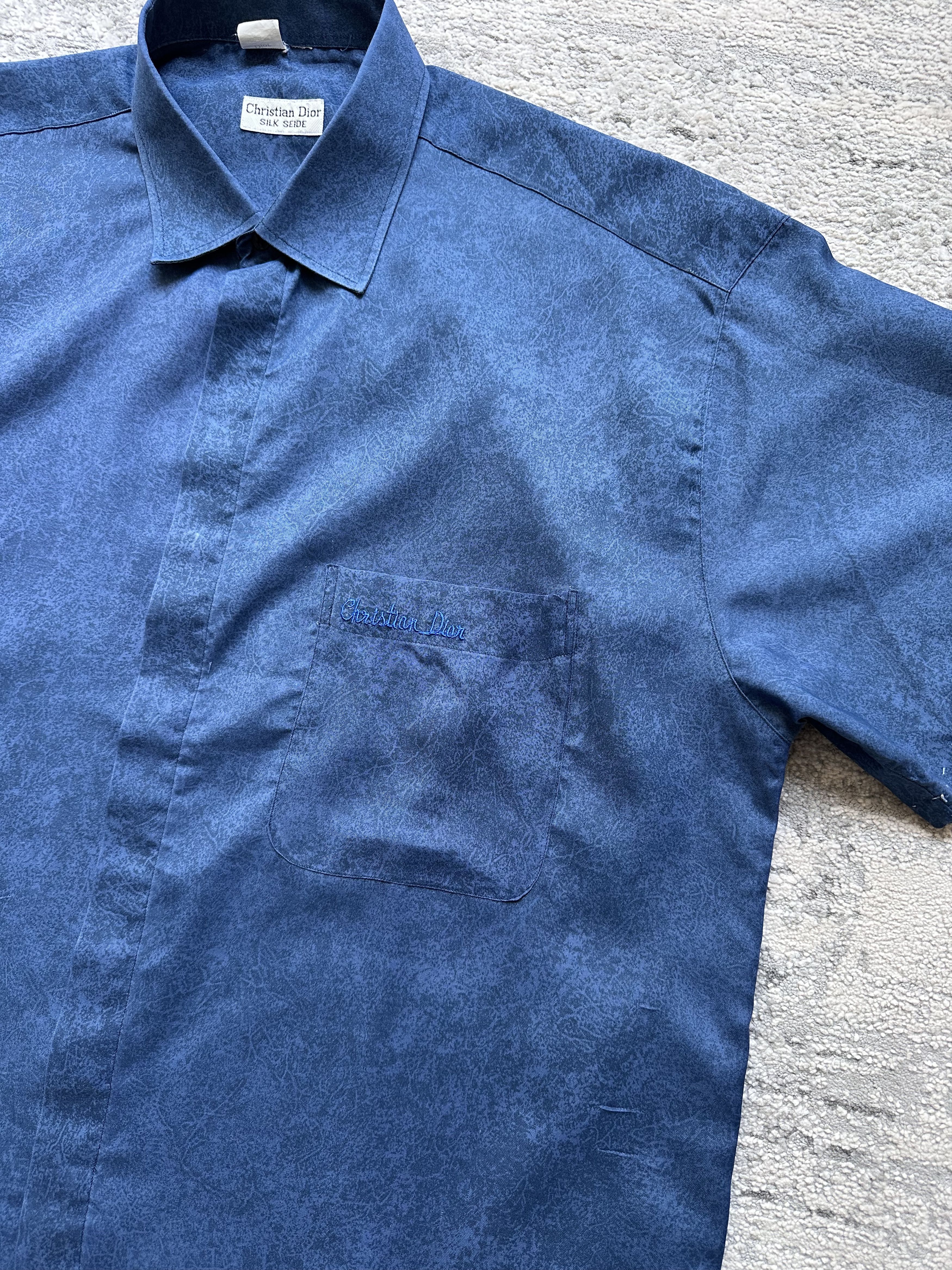 Christian Dior Monsieur Christian Dior Monsieur Silk Shirt Vintage Size US XL / EU 56 / 4 - 3 Thumbnail
