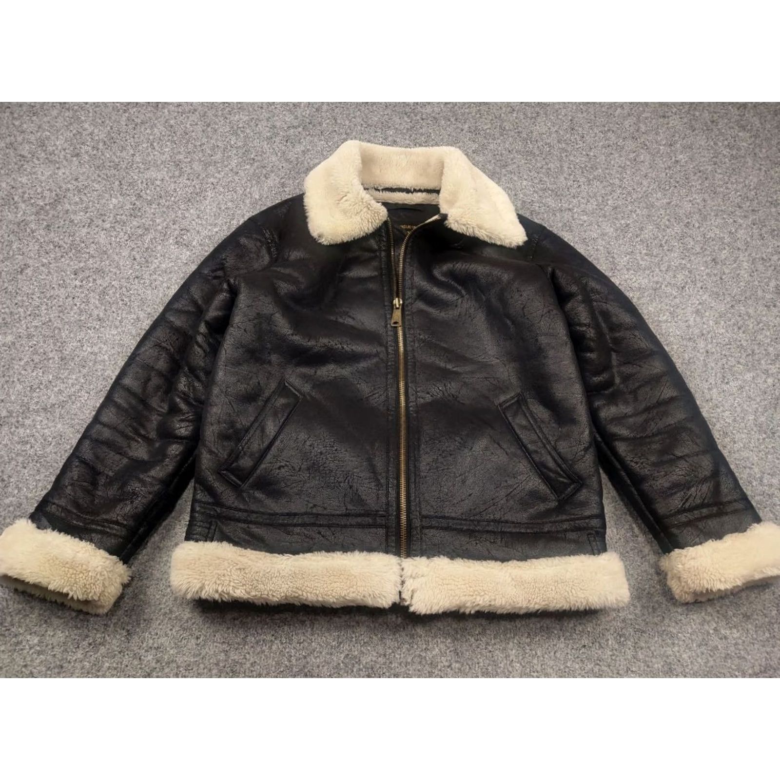 Vintage Alpha B3 Flying Men's Faux Shearling Black Jacket Bomber Winter Army Jacket Size US M / EU 48-50 / 2 - 3 Thumbnail