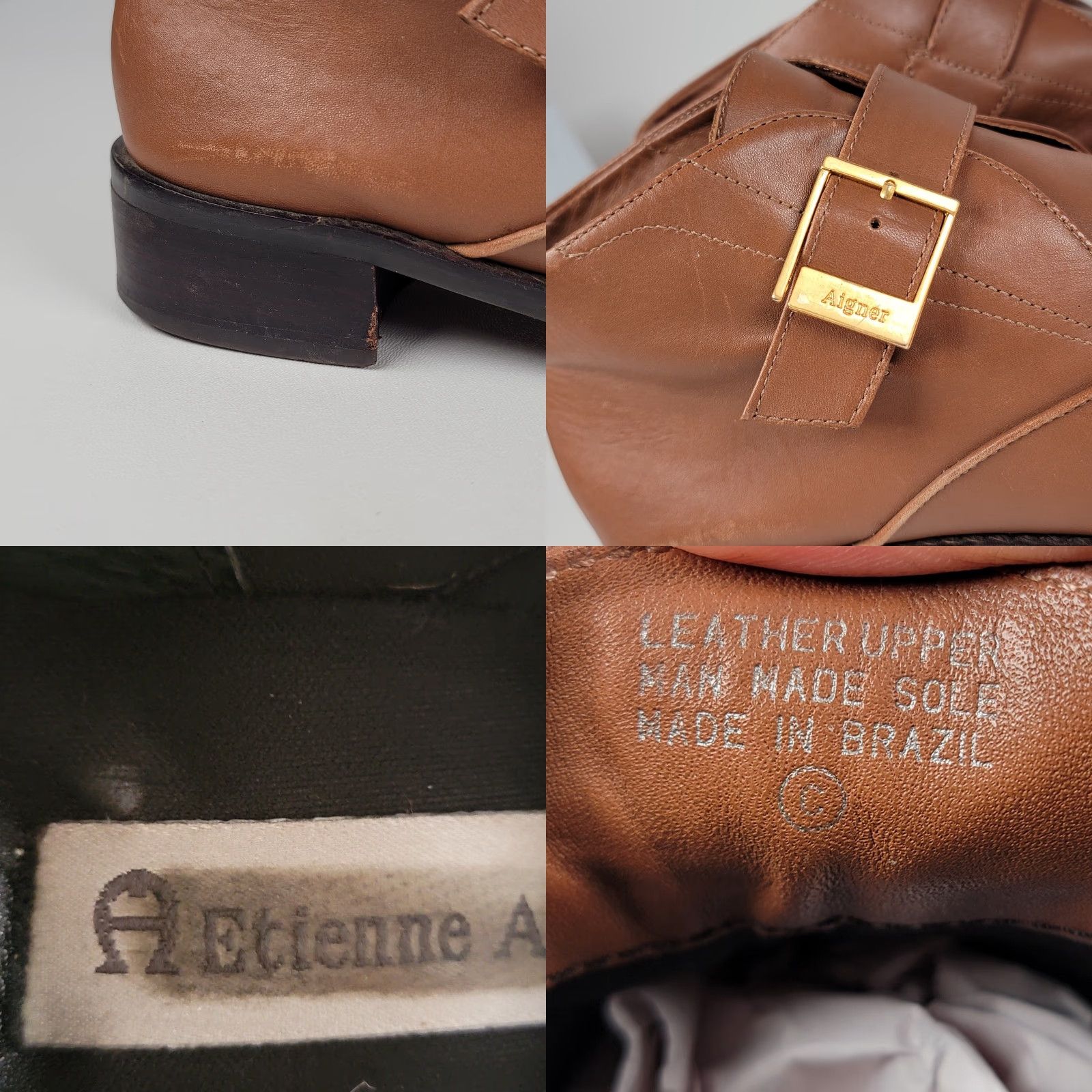 Etienne Aigner VINTAGE Etienne Aigner Leather Ankle Boots - Brown - Size 8 M Women Bootie Size US 8 / IT 38 - 9 Thumbnail