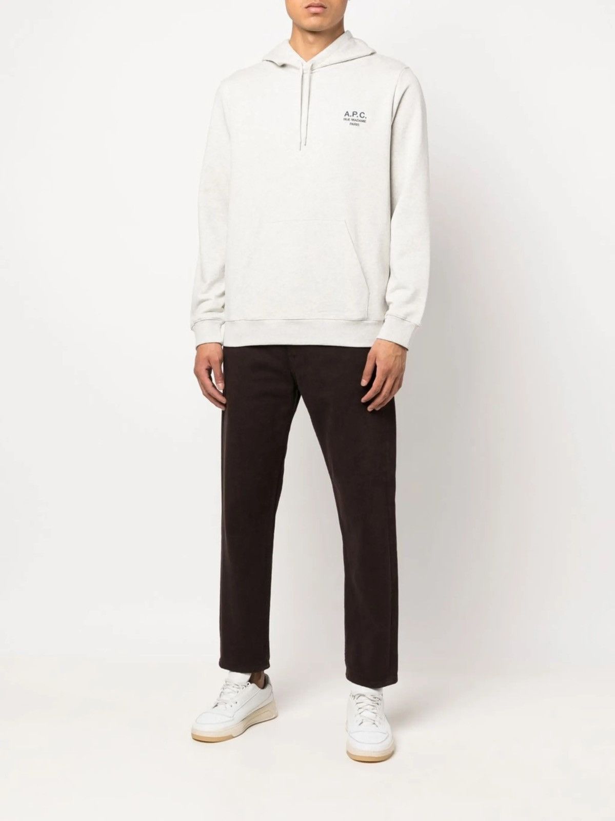 A.P.C. A.P.C. Marvin Logo Hoodie Gray Size M Size US M / EU 48-50 / 2 - 2 Thumbnail