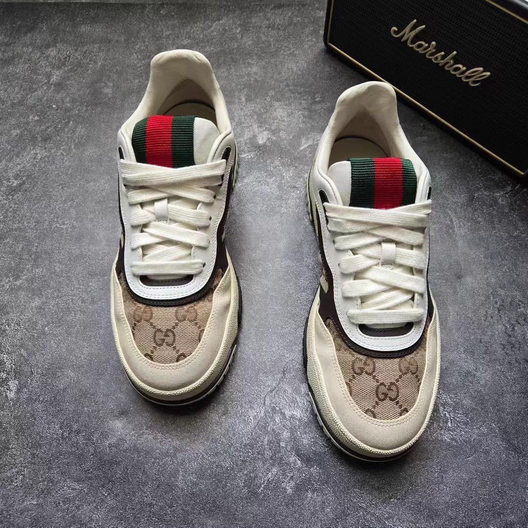 Gucci GUCCI RE-WEB Beige Loafers - Size 37.5 - Excellent Condition Size US 6.5 / IT 36.5 - 2 Thumbnail