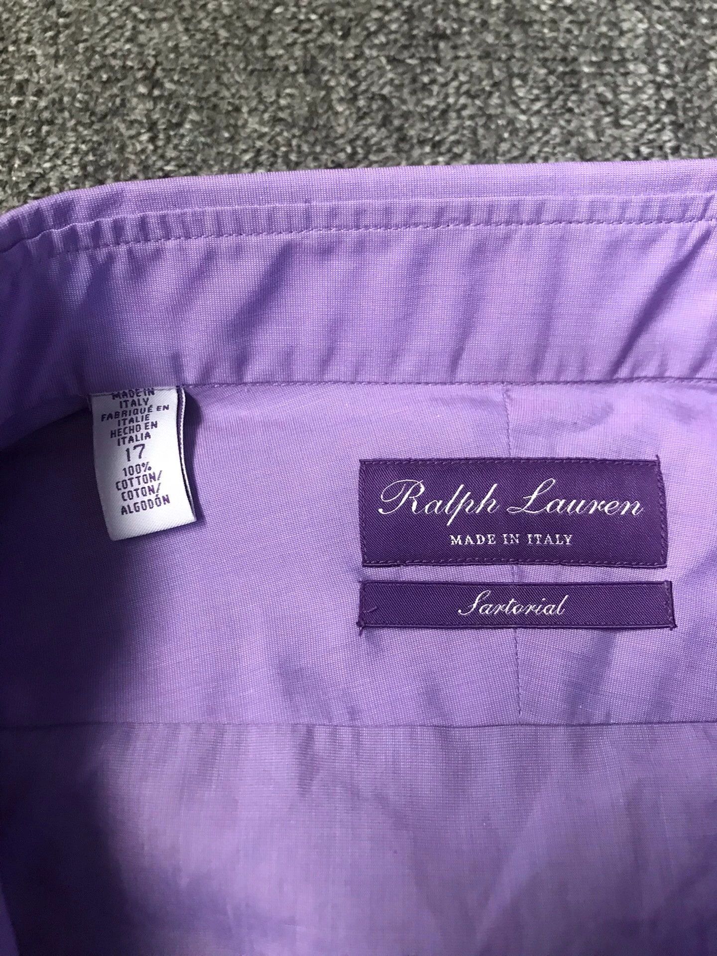 Polo Ralph Lauren RL Purple Label Italian Cotton LS Shirt 17 Size US XXL / EU 58 / 5 - 4 Thumbnail