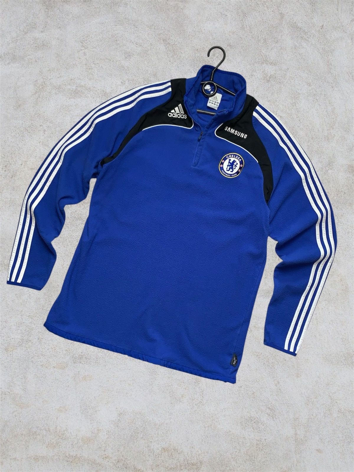 Adidas Adidas Chelsea vintage soccer fleece jacket Size l blue Size US L / EU 52-54 / 3 - 1 Thumbnail