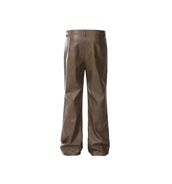 Japanese Brand Kahara x Hada Outdoor retro fashion washed pu leather pants Size US 30 / EU 46 - 5 Thumbnail