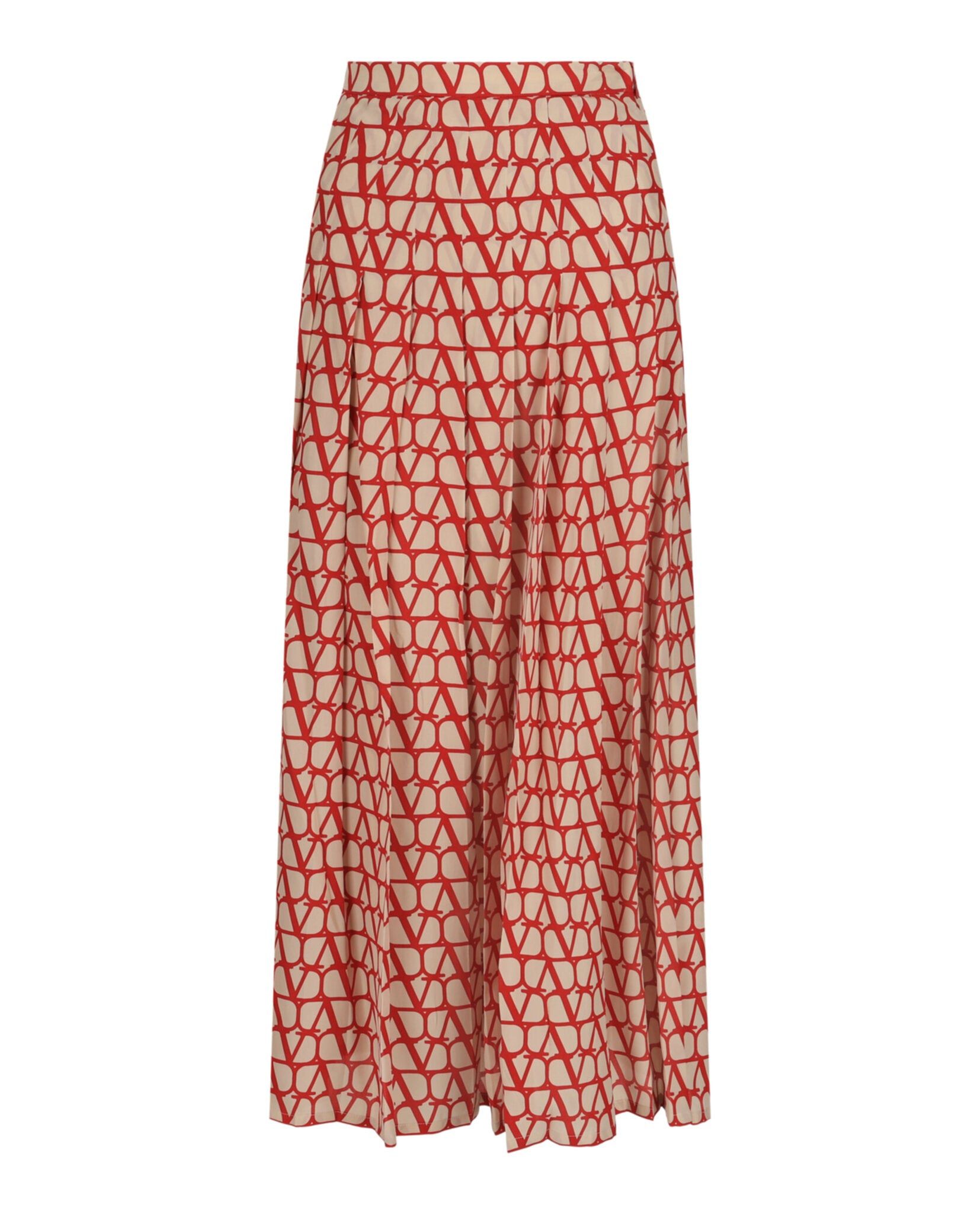 Valentino Toile Iconographe Pleated Silk Midi Skirt Size 38" / US 16 / IT 52 - 1 Thumbnail