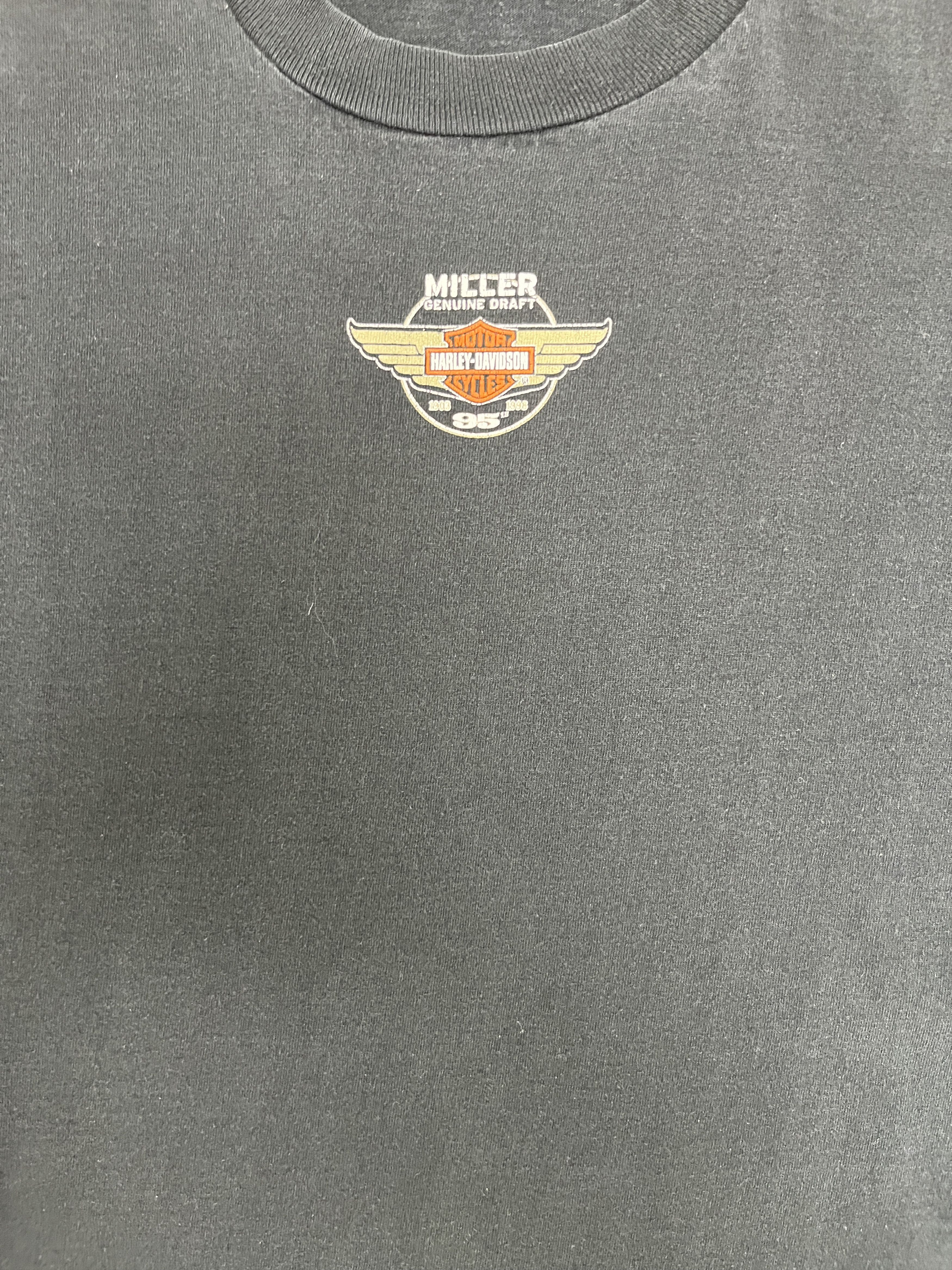 Vintage Harley Davidson Miller Genuine Draft Vintage Black T-Shirt Size US L / EU 52-54 / 3 - 2 Thumbnail