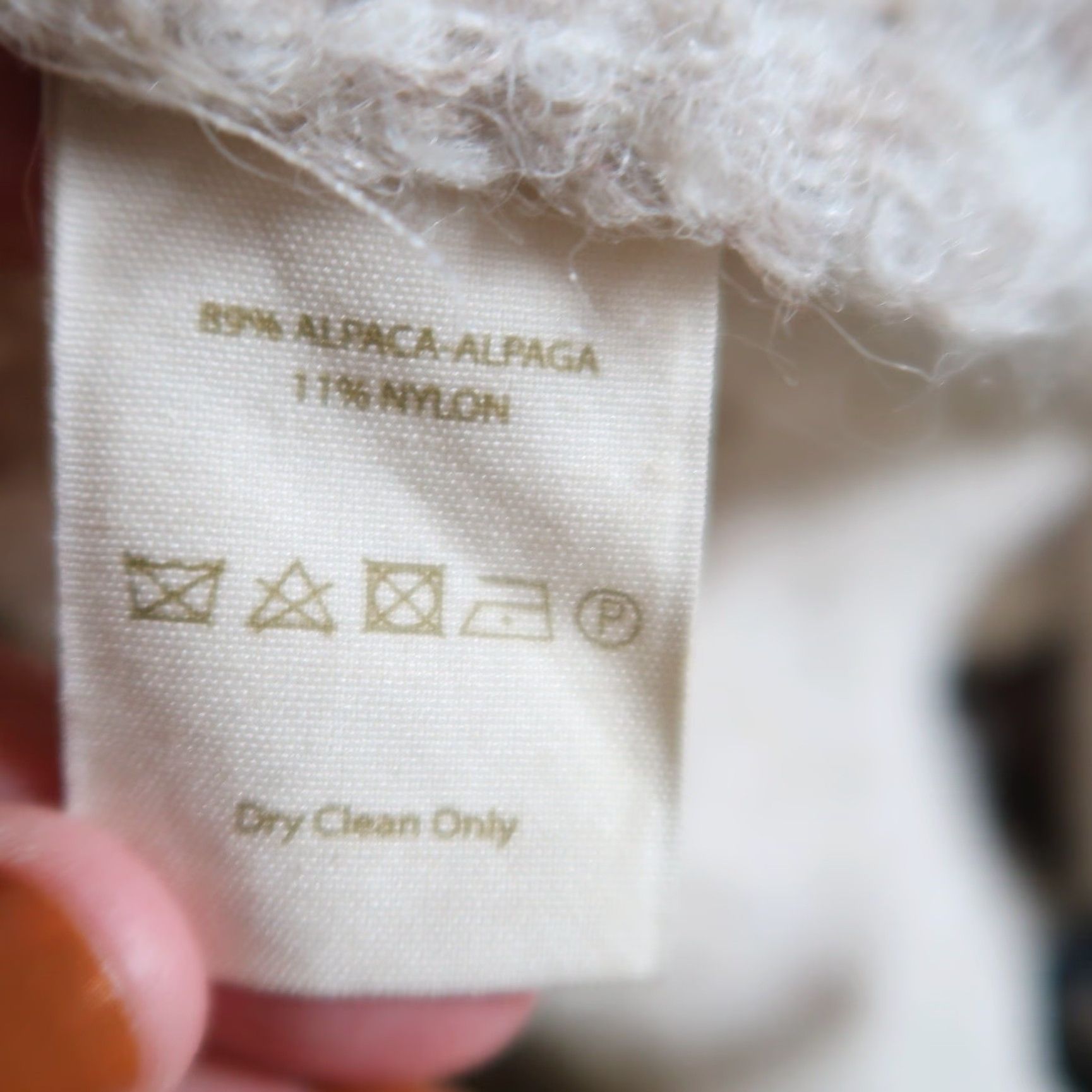 Free People Free People Cream Tan Fuzzy Alpaca Wool Funnel Neck Sweater M Size M / US 6-8 / IT 42-44 - 6 Thumbnail