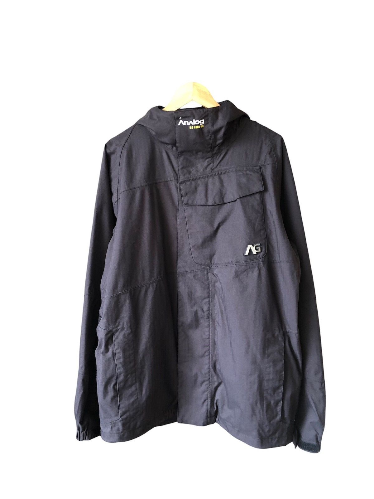 image of analog 10K Mm Waterproof Gorpcore Jacket Hoodie in Dark Grey, Men's (Size Medium)