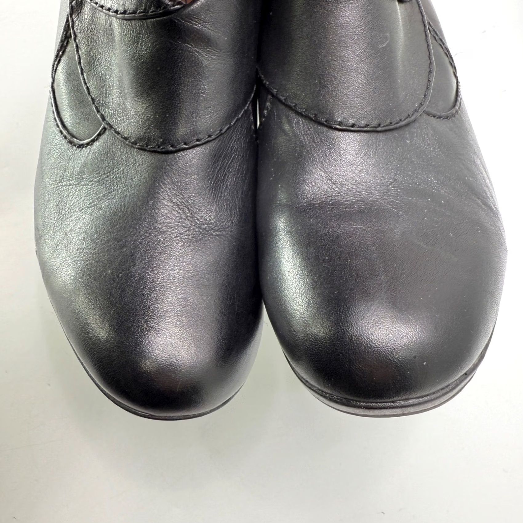 Clarks Clarks Boots Women's Size 5M Black Leather Ankle Block Heel Side Zip Size US 6 / IT 36 - 5 Thumbnail