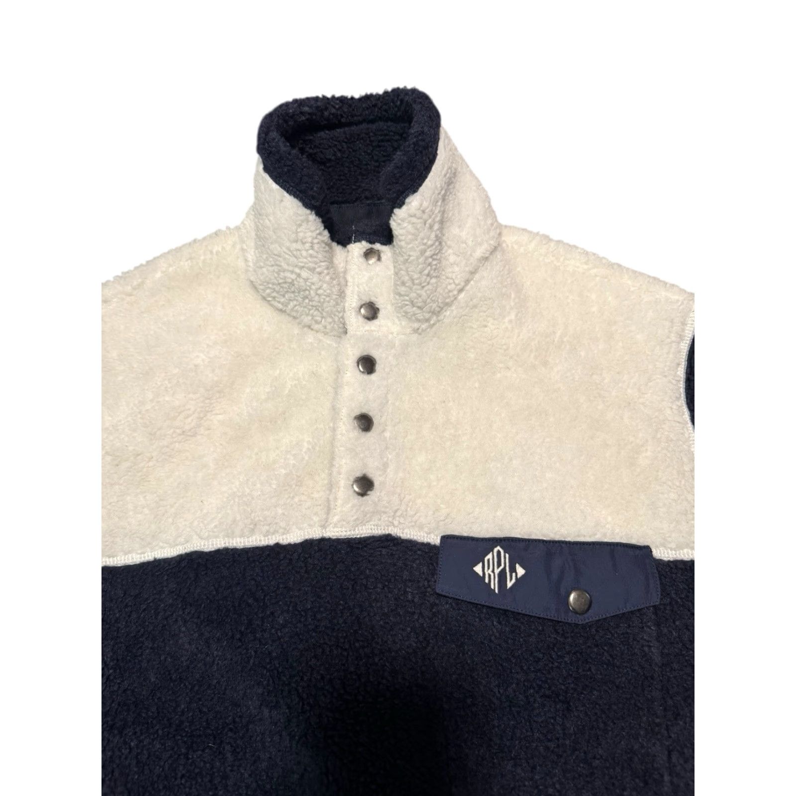 Polo Ralph Lauren Polo Ralph Lauren Sweatshirt 1/4 Zip Snap Pullover Small Blue/White Classic Unisex Adults Long Sleeve Knit Cotton Fleece Logo 2020s Size US S / EU 44-46 / 1 - 5 Thumbnail