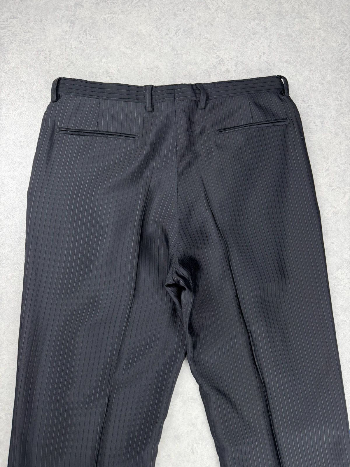 Carlo Pignatelli Carlo Pignatelli Suit 3 Piece Black Stripe Mens 54 Size 44R - 15 Thumbnail