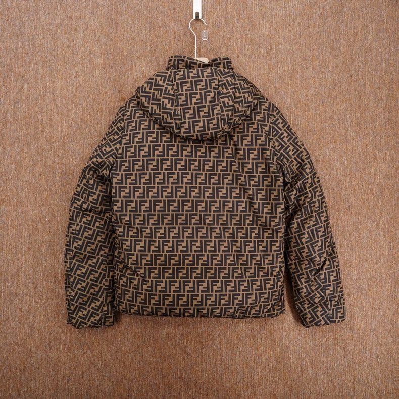 Fendi Fendi Brown Double F Reversible Hooded Jacket Size L / US 10 / IT 46 - 2 Thumbnail