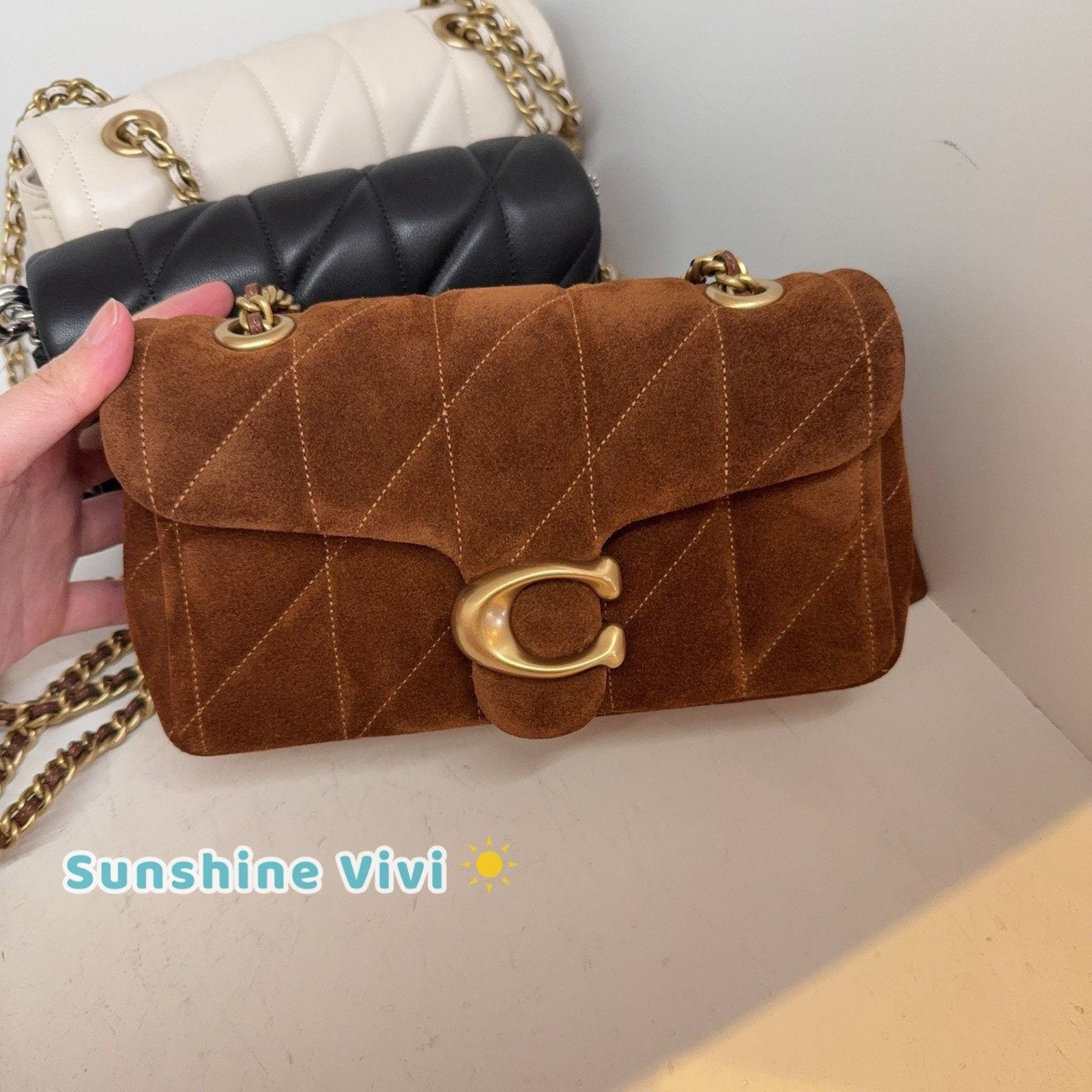 Coach NWT Coach Tabby Shoulder Bag 20 Quilting Suede CCK48 BROWN Size ONE SIZE - 1 Thumbnail